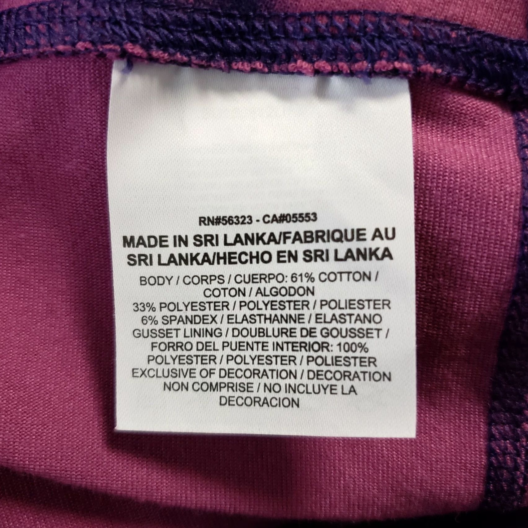 Nike Nike Womens Capri Leggings Size M Purple Mid Rise Cotton Blend Size 32" / US 10 / IT 46 - 6 Thumbnail