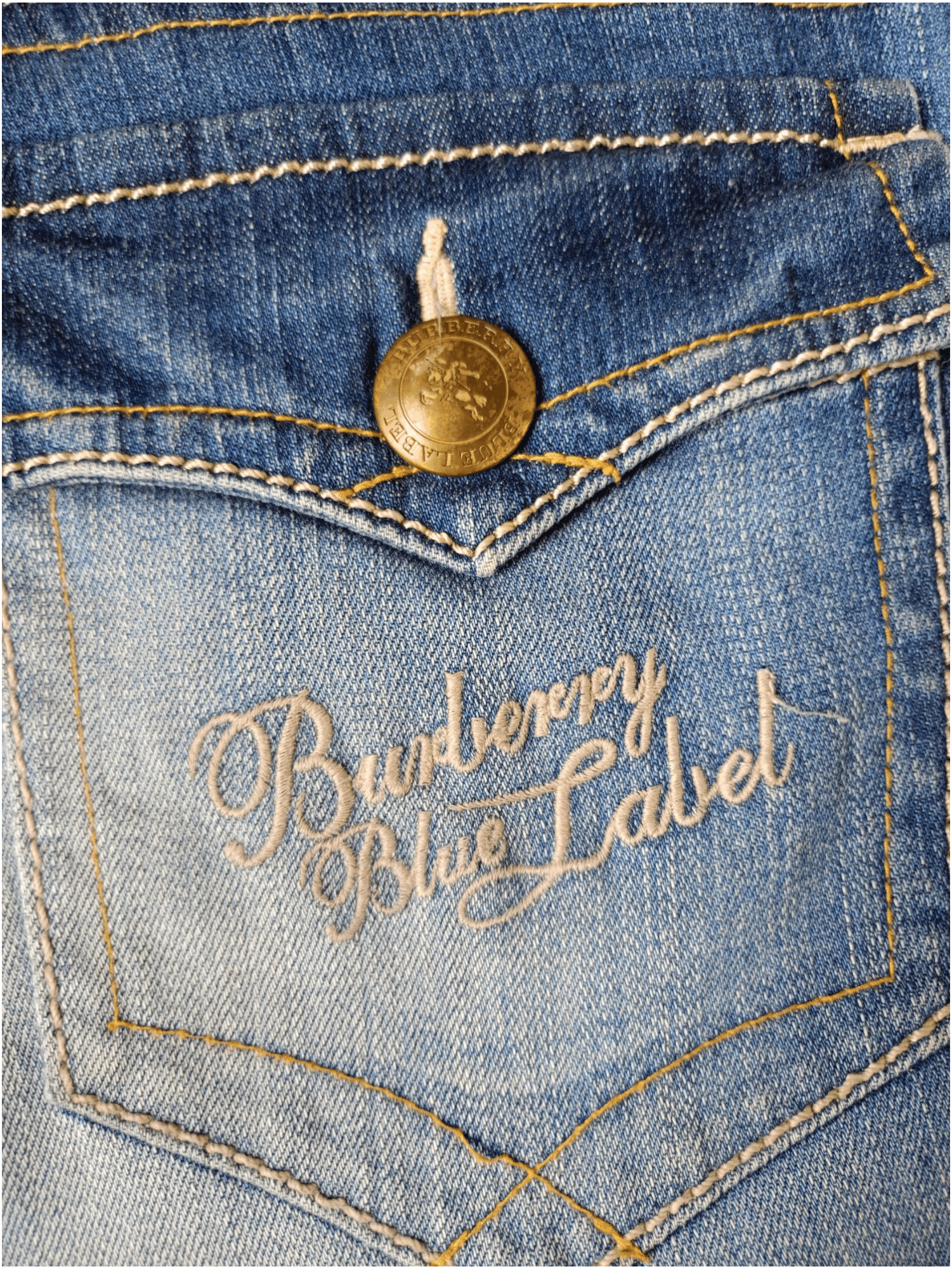 Burberry × Vintage Burberry London Blue Label Vintage Streetwear Denim Bootcut Size 25" / US 0 / IT 36 - 15 Thumbnail