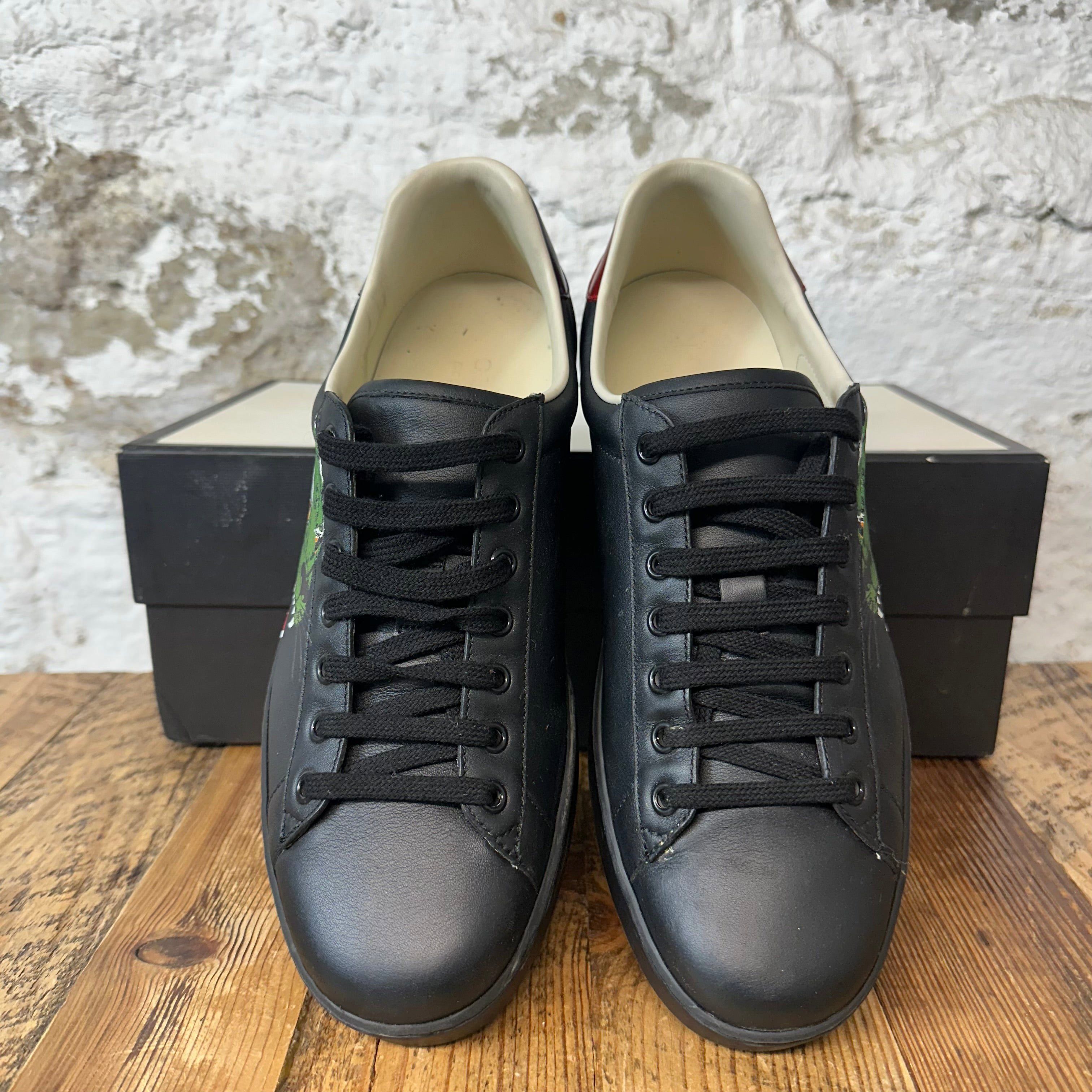 Gucci Gucci Green Dragon Black Ace Sneaker Sz 8 Size US 8 / EU 41 - 3 Thumbnail