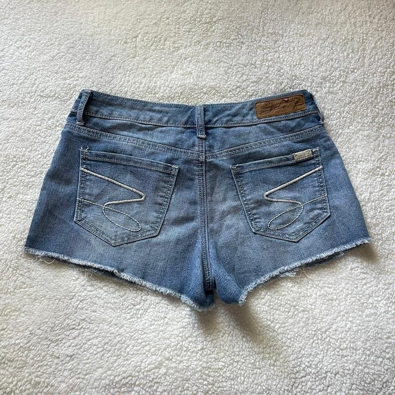 Seven 7 Seven7 denim mini shorts with lacy details Size 31" - 4 Thumbnail