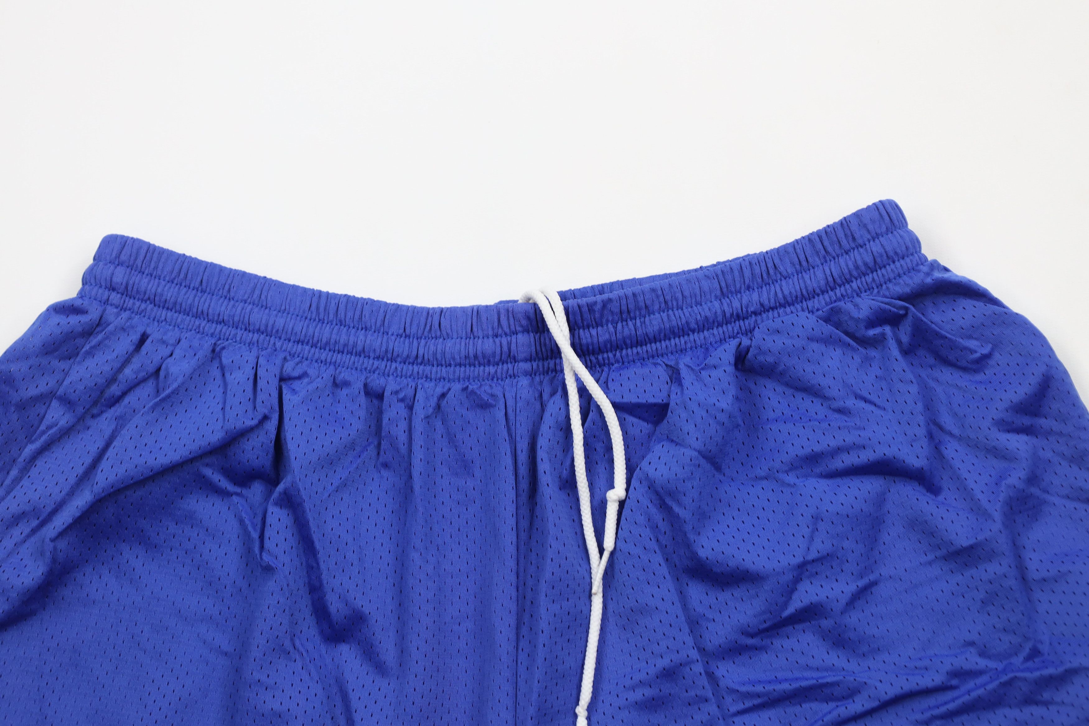 Nike × Vintage Vintage Y2K Nike Swoosh Above Knee Mesh Shorts Royal Blue Size US 36 / EU 52 - 2 Thumbnail