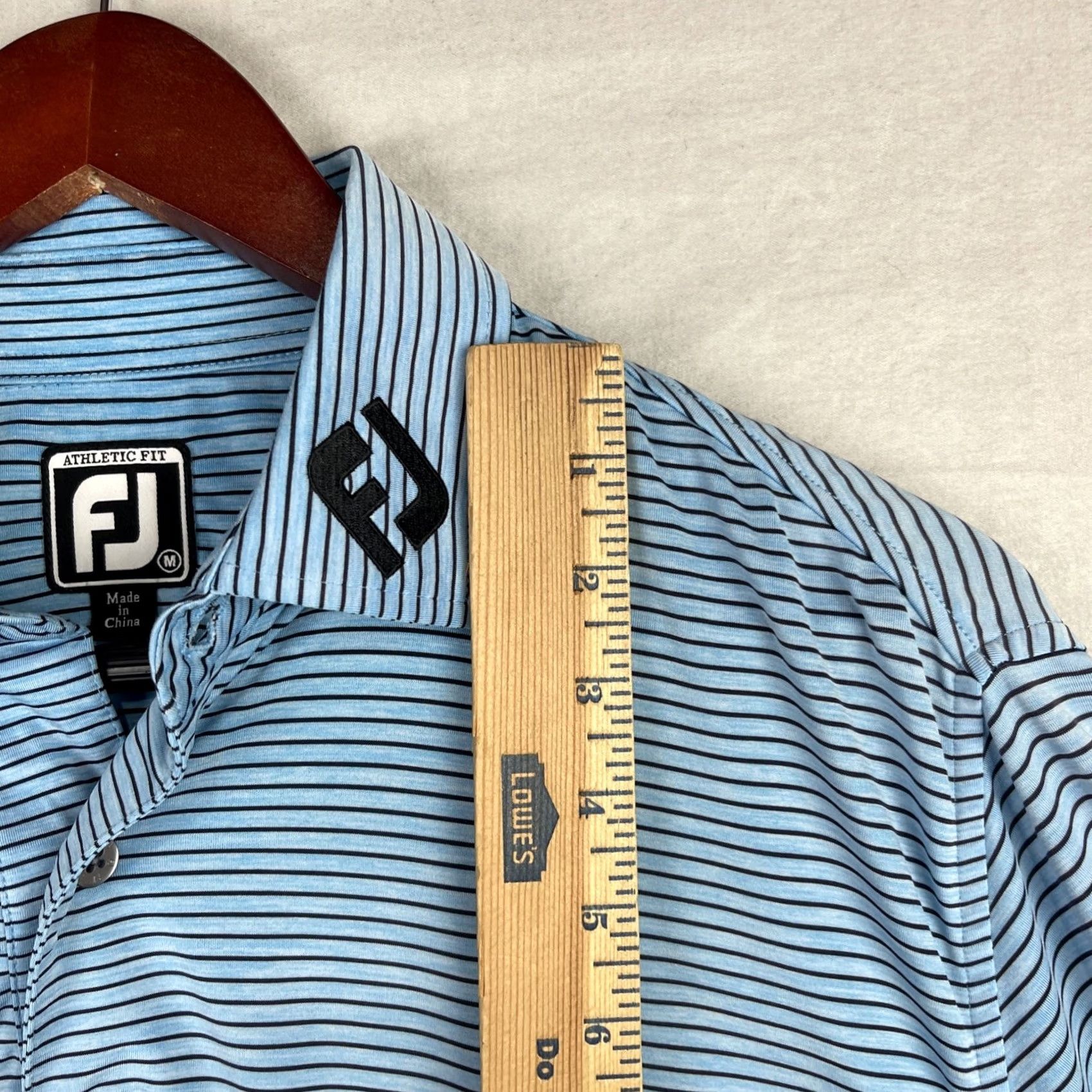 Footjoy FootJoy Polo Shirt Mens Medium Blue Striped Golf Athletic Fit Shirt Size US M / EU 48-50 / 2 - 5 Thumbnail