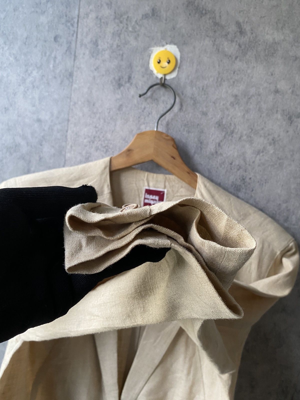 Issey Miyake Vintage 70s/80s Issey Miyake Square Label Linen Coat Jacket Size M / US 6-8 / IT 42-44 - 11 Thumbnail