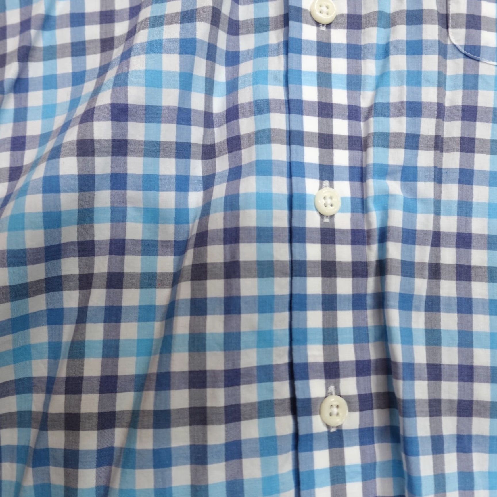 johnnie-O Johnnie-O Shirt Medium Blue Plaid Button-Down Long Sleeve Mens Classic Gingham Button-Up Cotton Size US M / EU 48-50 / 2 - 2 Thumbnail