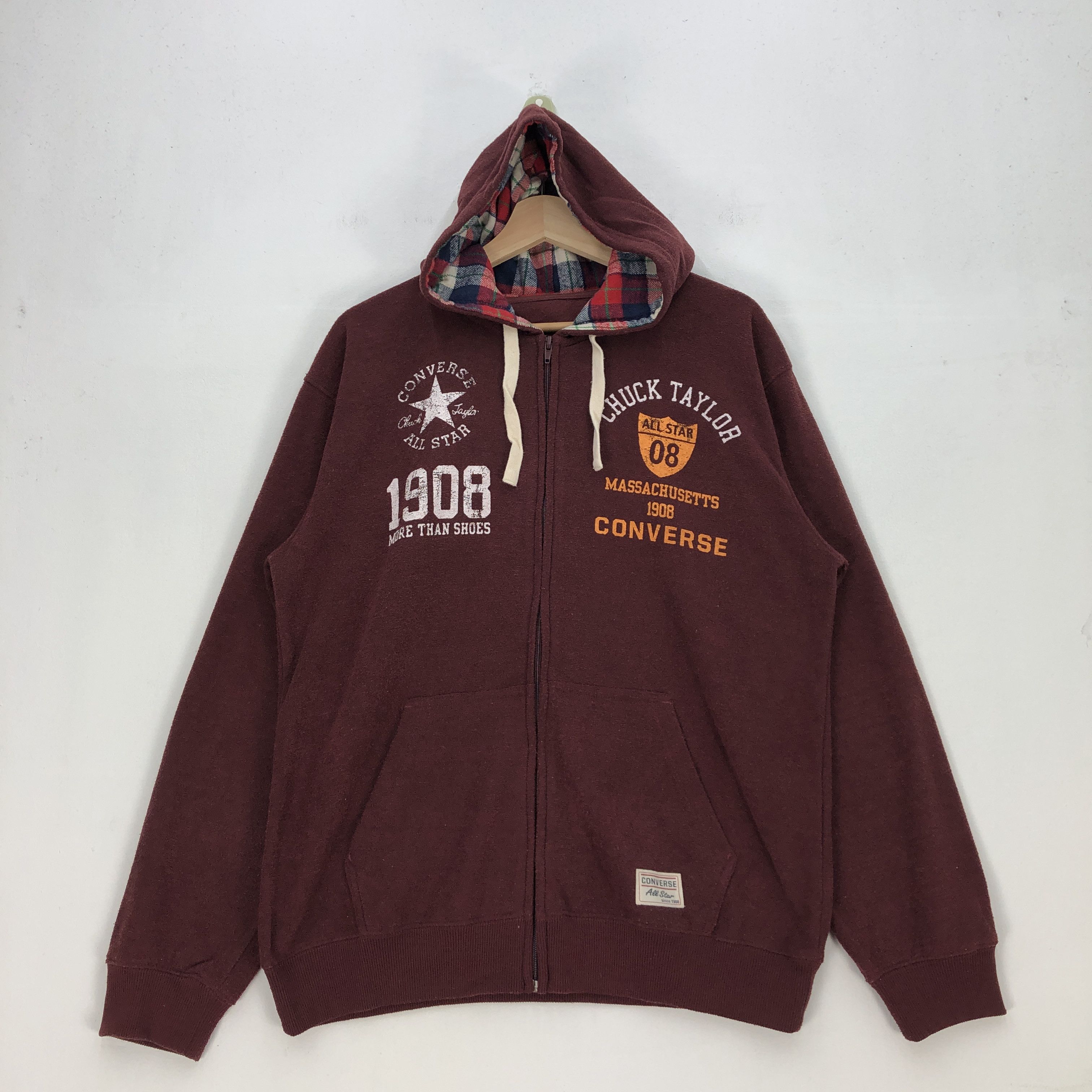 Converse × Vintage Vintage Converse Sweatshirt Chuck Taylor Hoodie Sweater Size US L / EU 52-54 / 3 - 2 Thumbnail