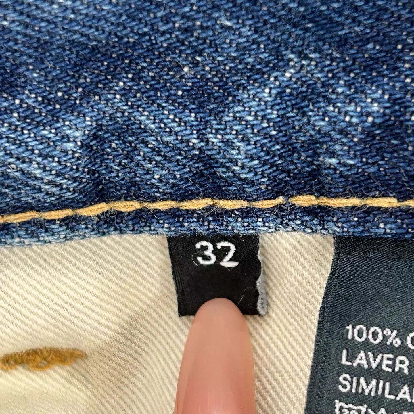 Celine CELINE Distressed Washed Flared Jeans Zipper Pocket Navy Size 24" / US 00 / IT 34 - 5 Thumbnail