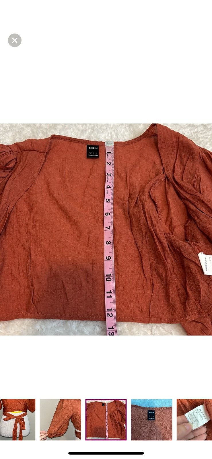 Shein Shein medium cropped wrap front blouse Size M / US 6-8 / IT 42-44 - 3 Thumbnail