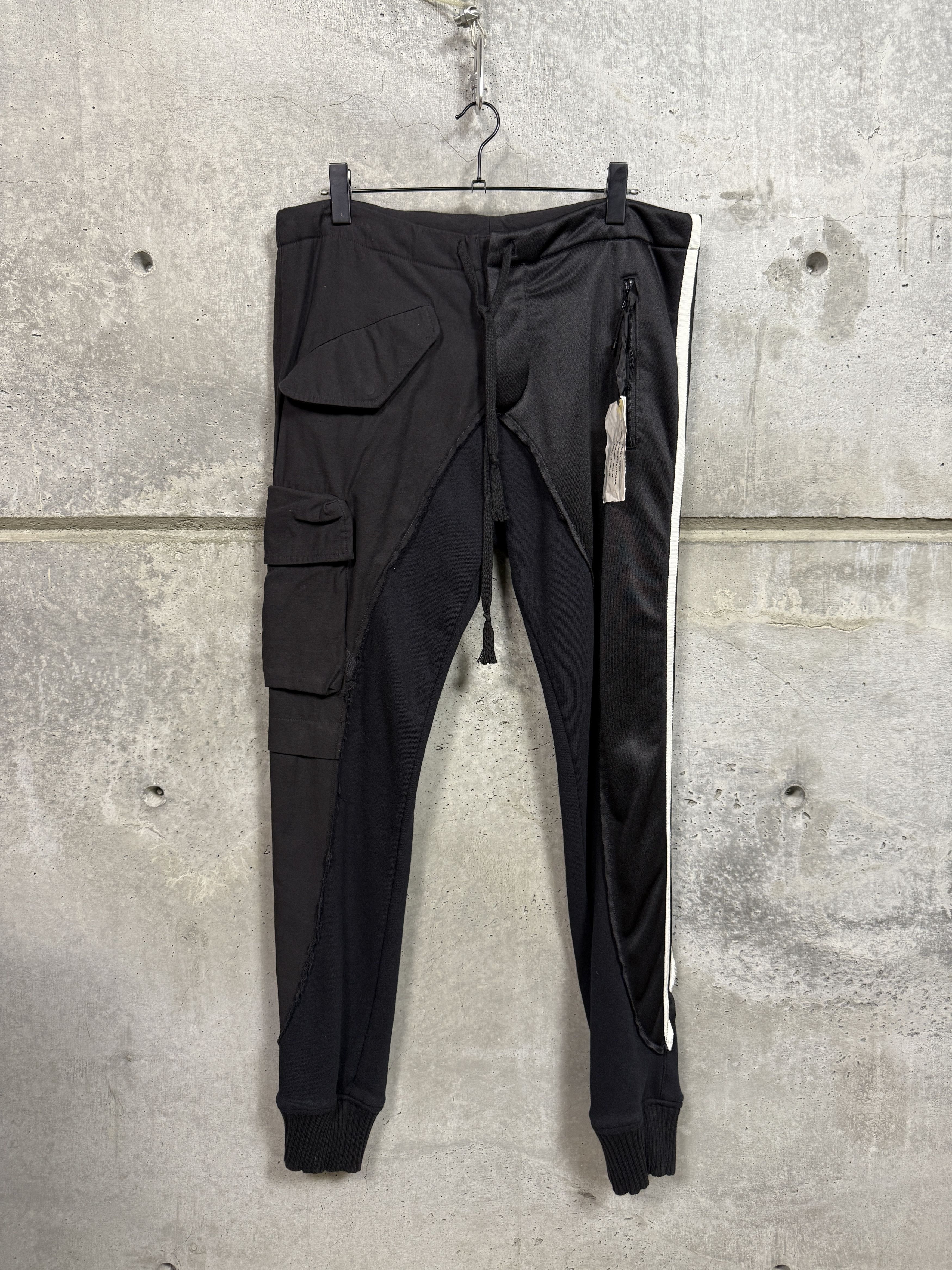 Greg Lauren Greg Lauren SAMPLE 50/50 Black Satin Lounge Pants Size US 34 / EU 50 - 1 Thumbnail