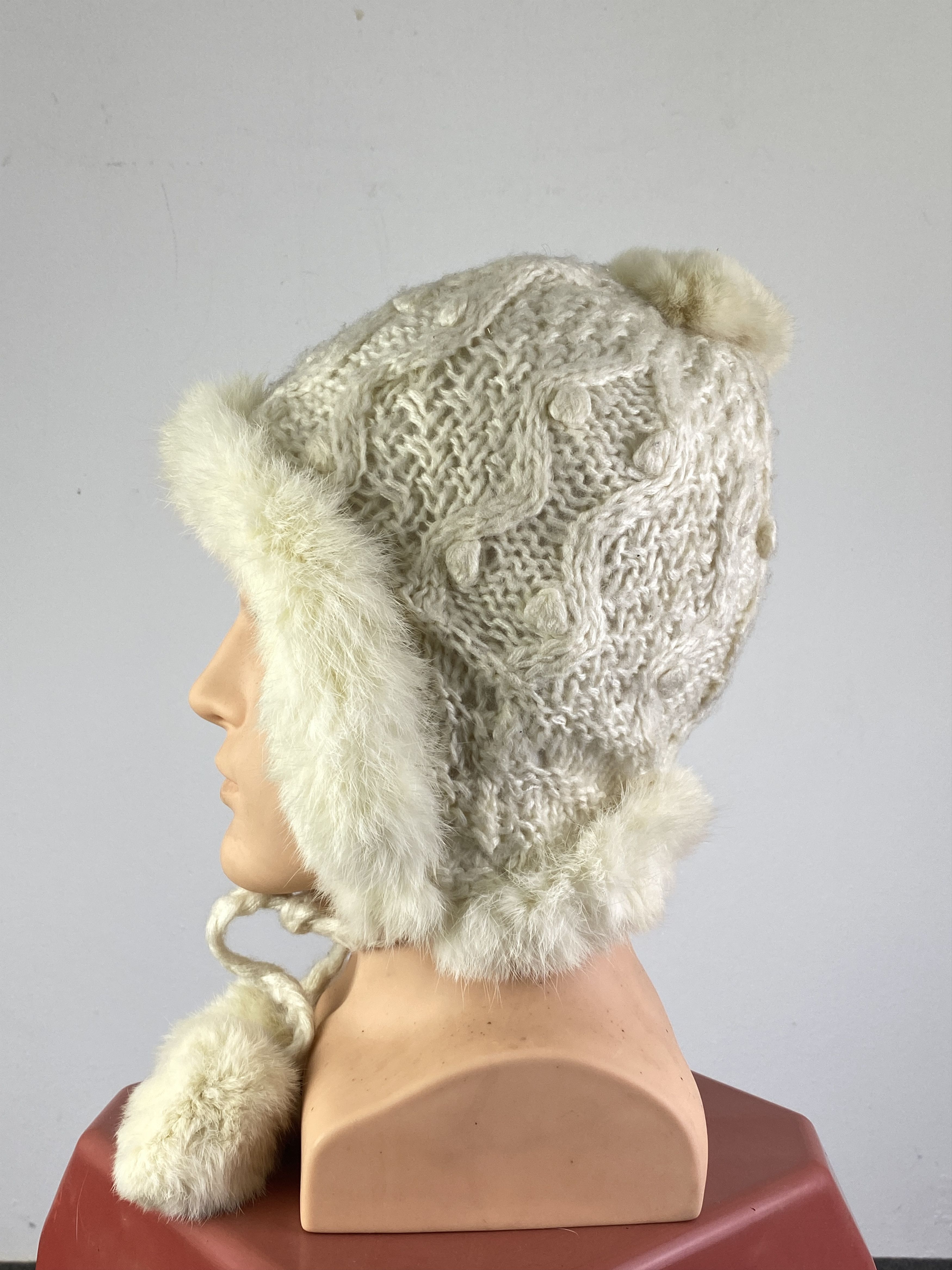 Japanese Brand Vintage Japanese Knitted Sherling Beanie / Winter Hat BA0189 Size ONE SIZE - 2 Thumbnail
