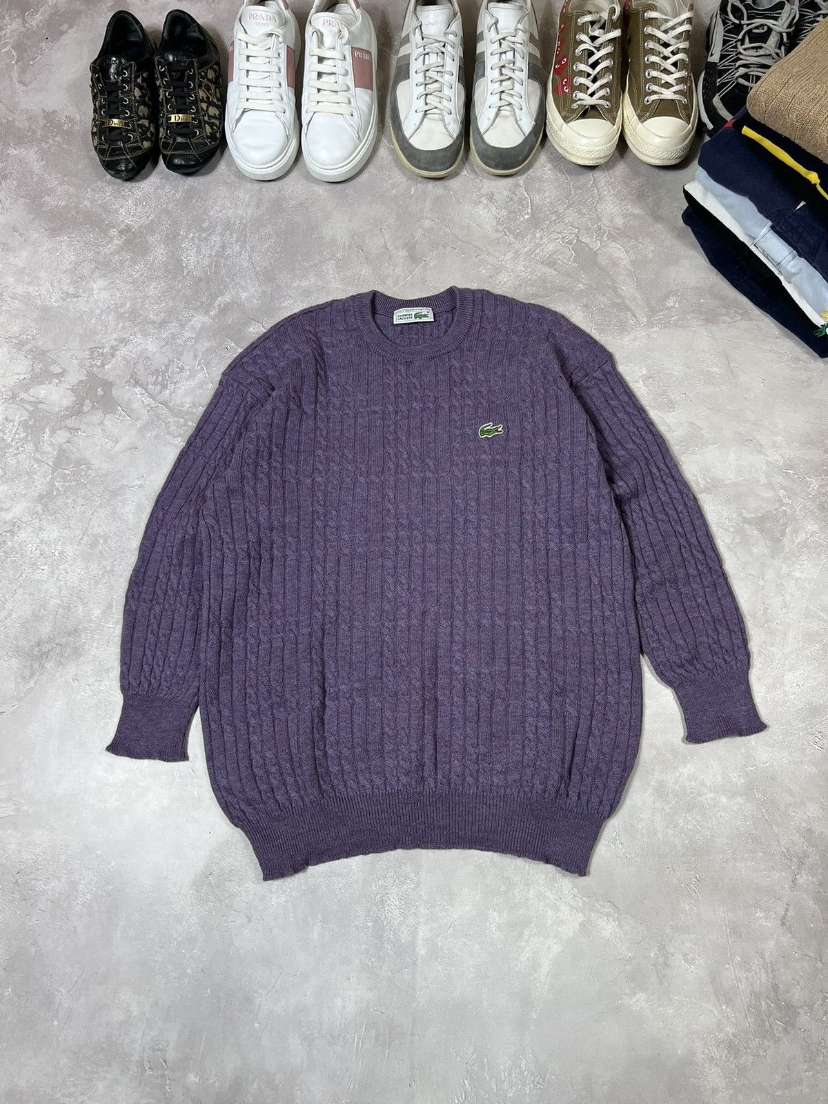 Lacoste Vintage Y2k Lacoste Lana Wool Knit Sweater Size US XL / EU 56 / 4 - 1 Thumbnail
