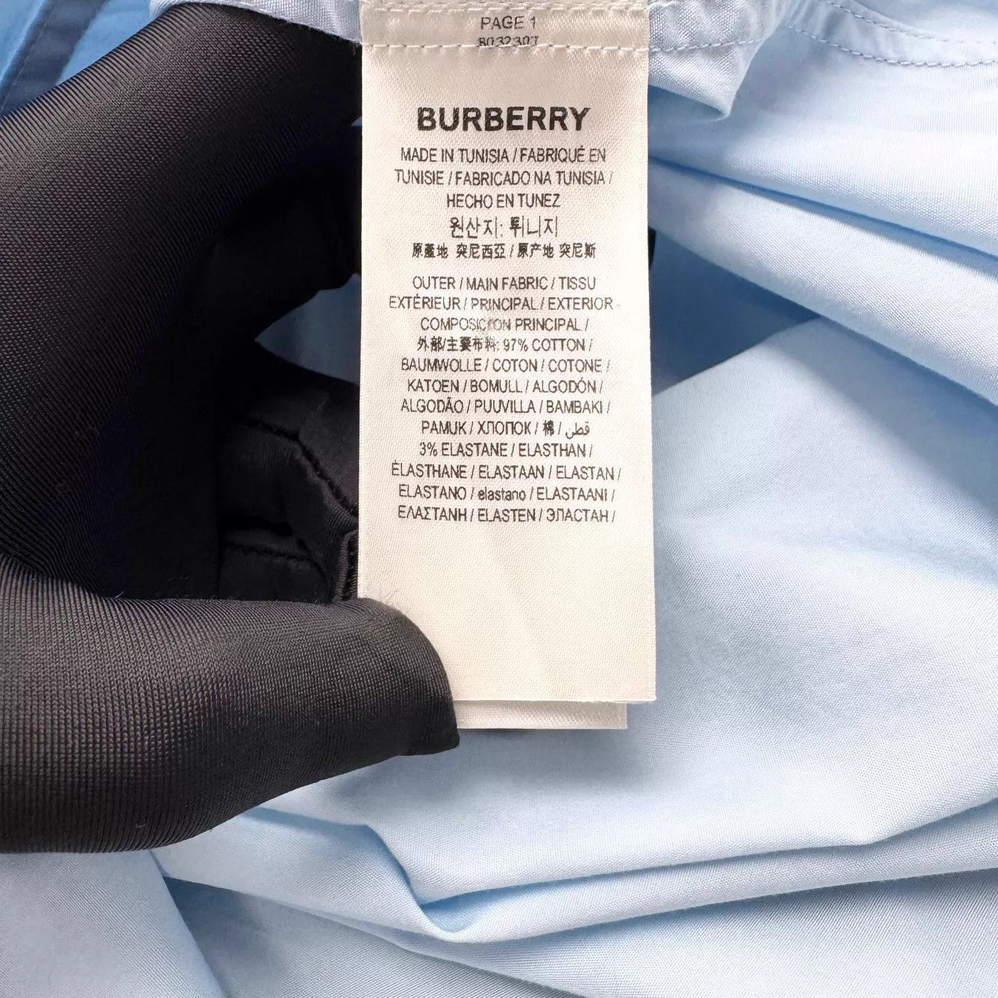Burberry Burberry Light Blue TB Cuff Check Shirt M Unisex Size US M / EU 48-50 / 2 - 5 Thumbnail