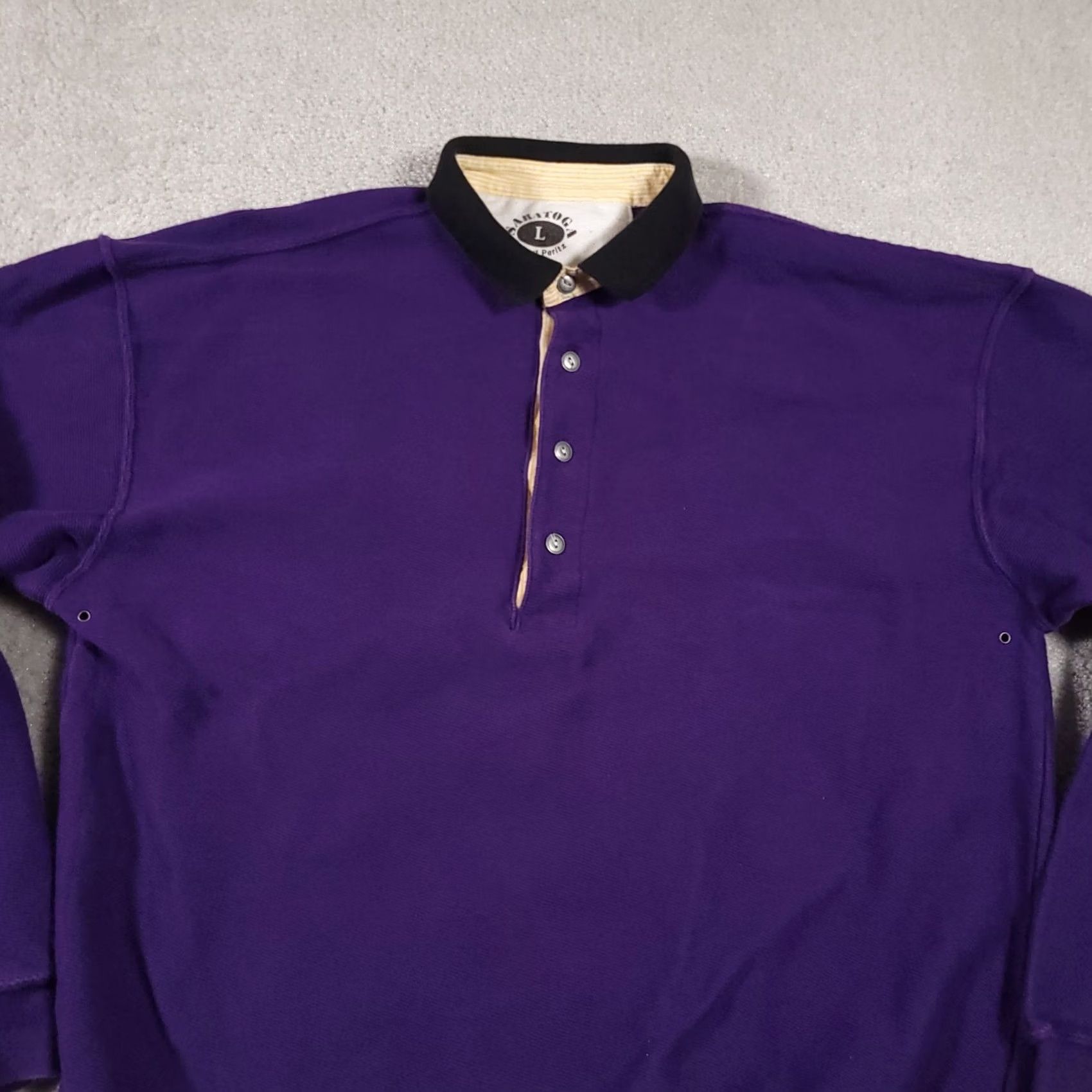 Vintage VINTAGE Saratoga Sweatshirt Mens Large Purple Heavy Collared Ski 90s Sports Outdoor Heavyweight Pullover Men Size US L / EU 52-54 / 3 - 3 Thumbnail
