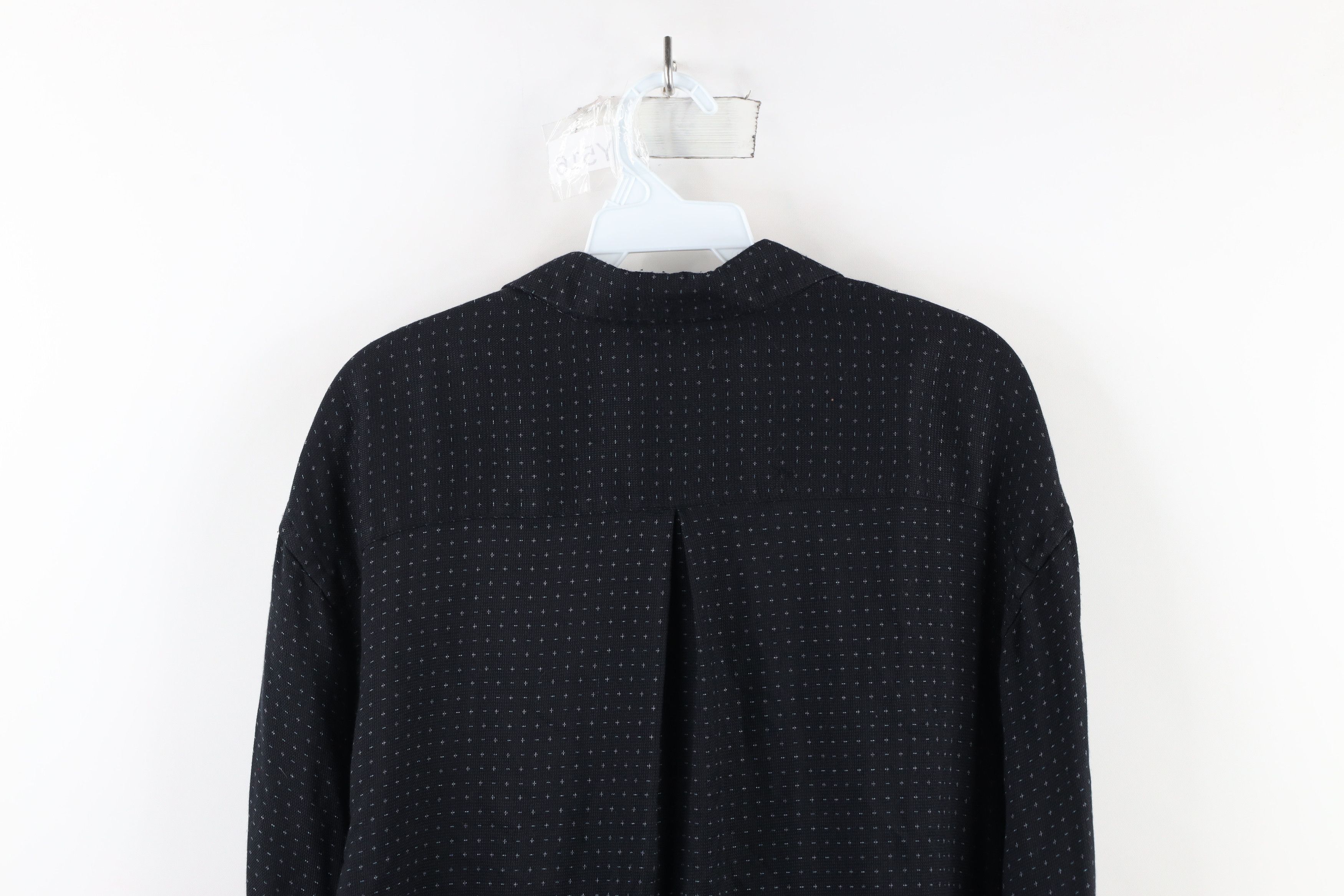Vintage Vintage 90s Streetwear Silk Collared Button Shirt Black Size US M / EU 48-50 / 2 - 9 Thumbnail