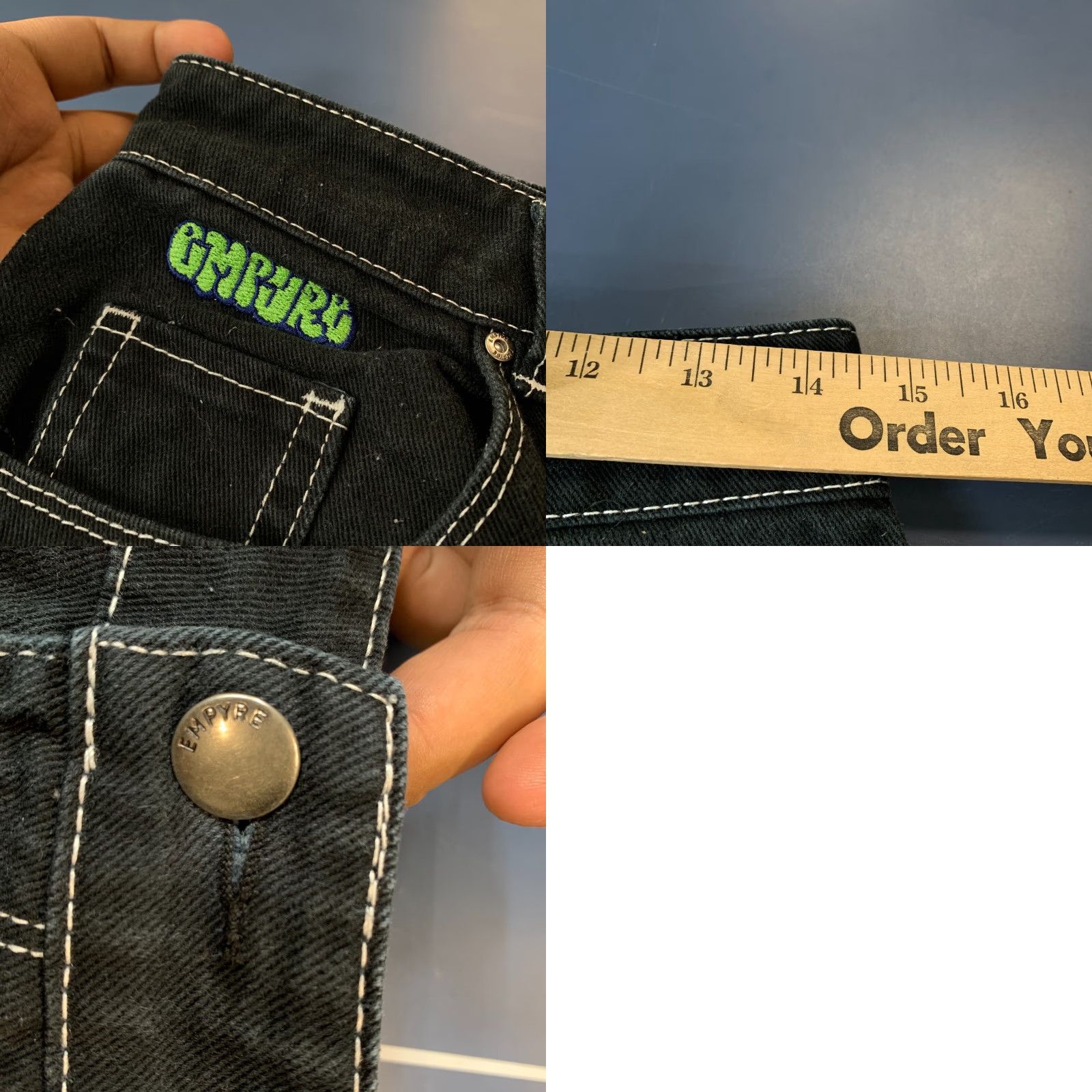 Empyre Empyre Black Denim Carpenter Pants Womens Size 4 Skater Tori 28x30 Size 27" / US 4 / IT 40 - 10 Thumbnail