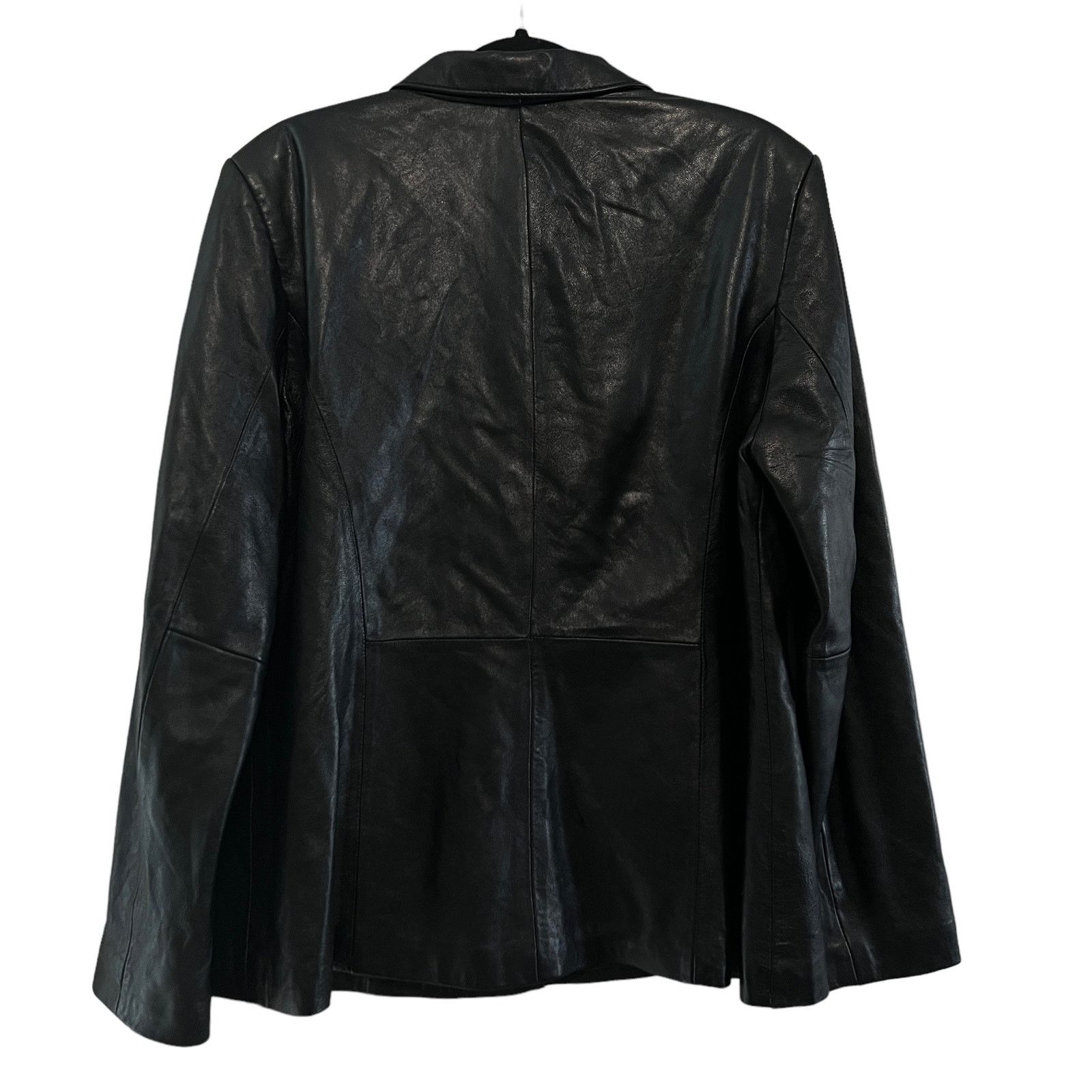 Alfani Vintage Alfani Soft Black Leather Button Down Jacket XL Size XL / US 12-14 / IT 48-50 - 3 Thumbnail