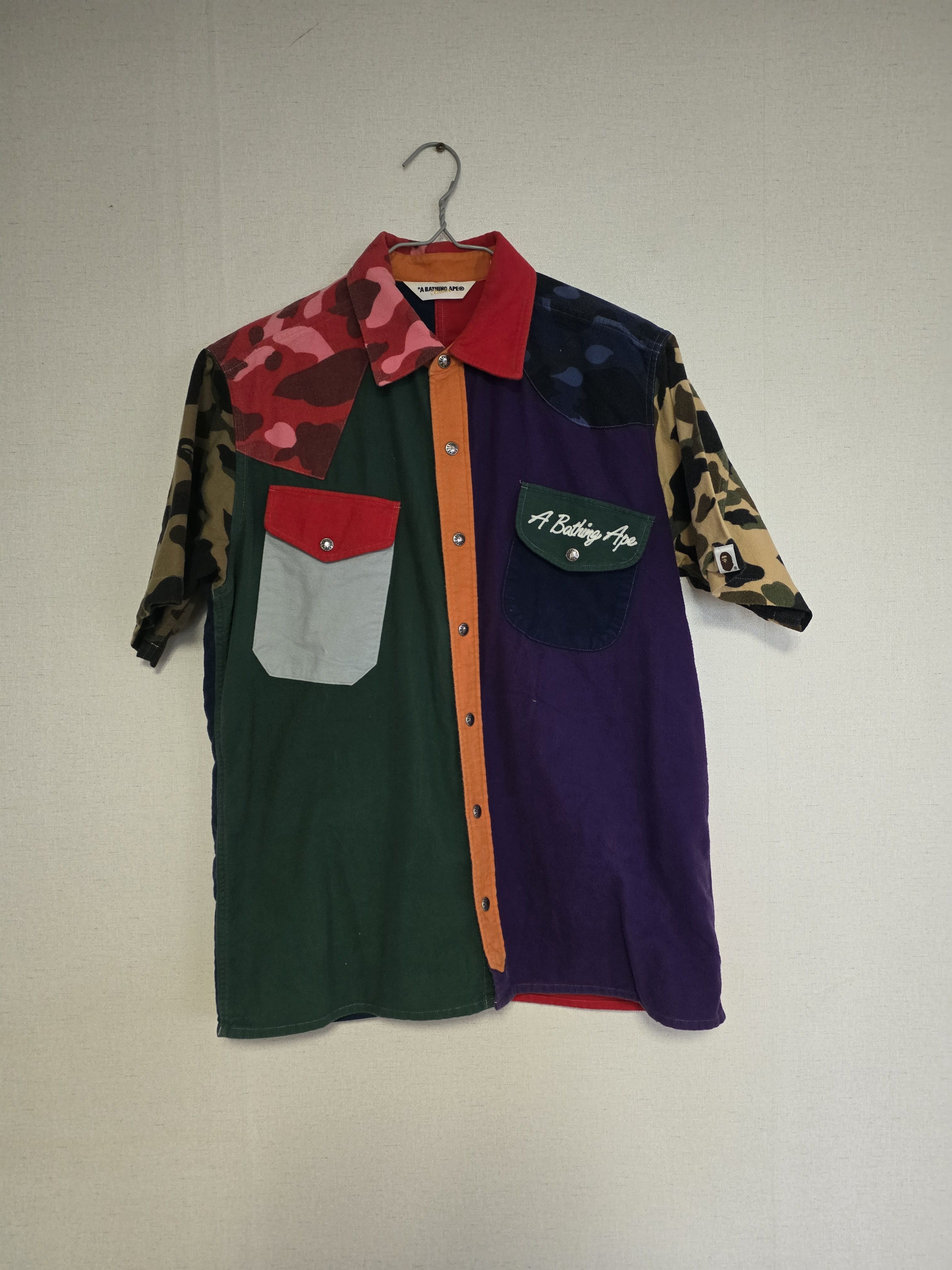 Bape BAPE Multi-Pattern Crazy Camo Short Sleeve Shirt Jacke Size US M / EU 48-50 / 2 - 1 Thumbnail