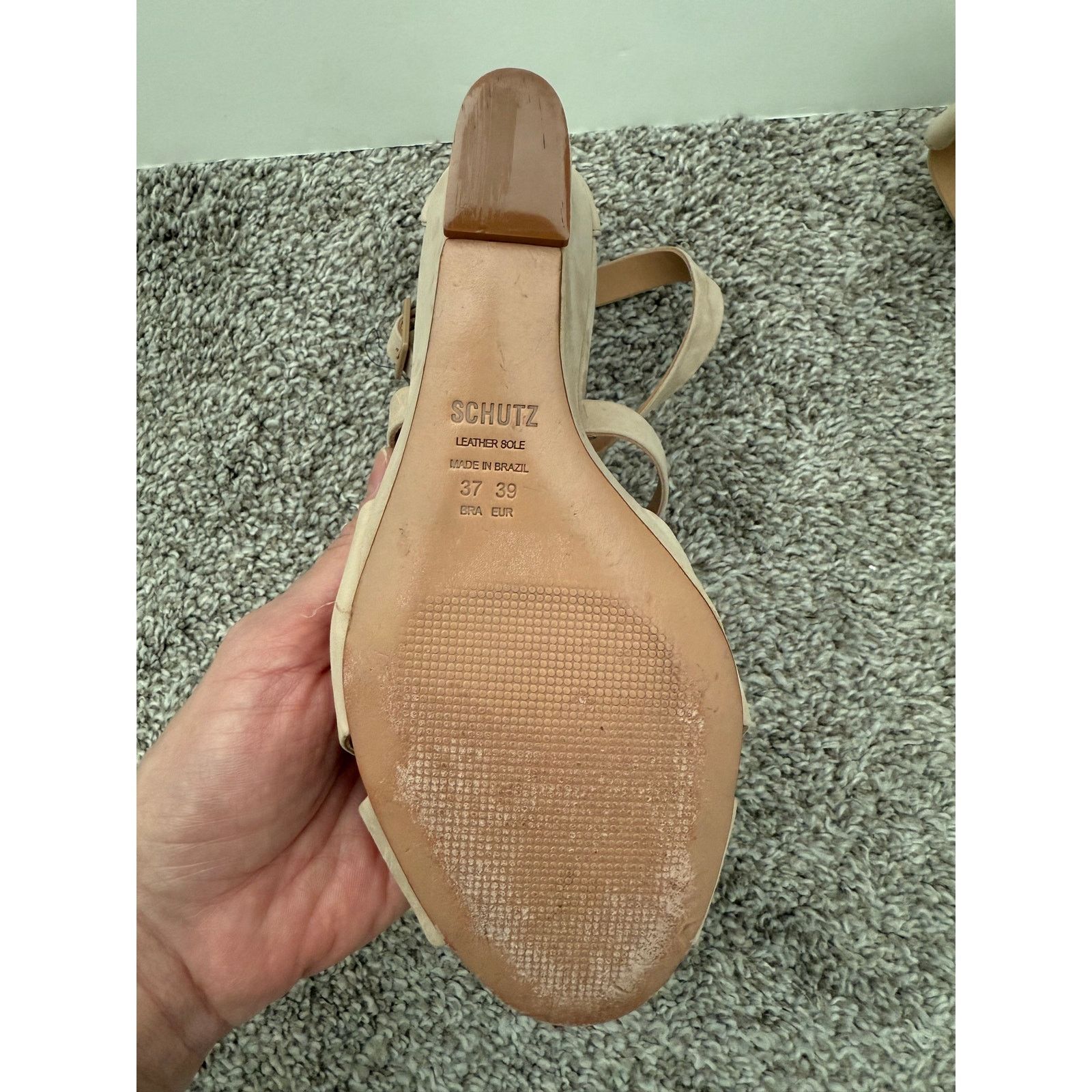 SCHUTZ Schutz Wedge Strappy Sandals Beige Nubuck Size 8 Size US 8 / IT 38 - 13 Thumbnail