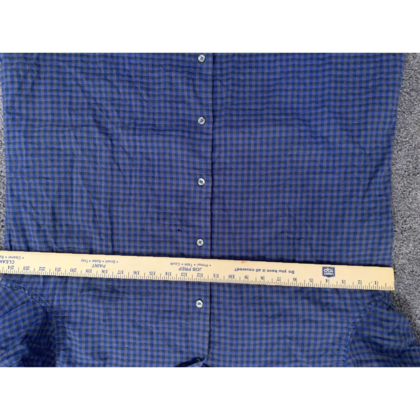 Apt. 9 Apt. 9 Button-Up Shirt Blue Black Plaid Cotton 2XL Men Long Sleeve Collared Casual Vintage NoN/A Size US XXL / EU 58 / 5 - 4 Thumbnail