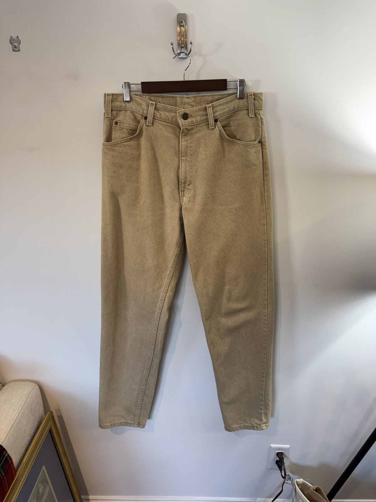 Levi's Vintage Clothing Vintage Levi’s 501 Tan Denim Jeans, W34 x L32, Made in USA Size US 34 / EU 50 - 1 Thumbnail