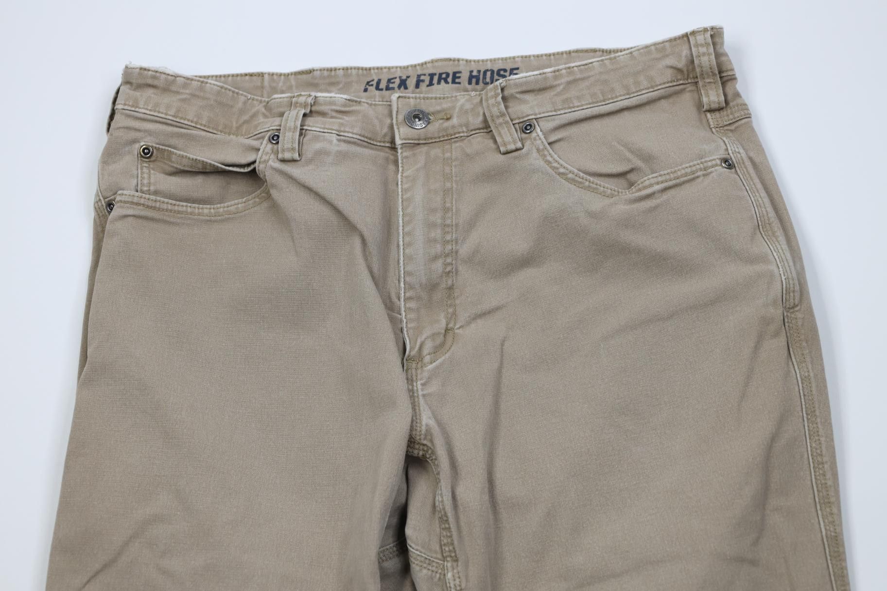 Duluth Trading Company Duluth Trading Co Gusset Flex Fire Hose Canvas Pants Beige Size US 36 / EU 52 - 2 Thumbnail