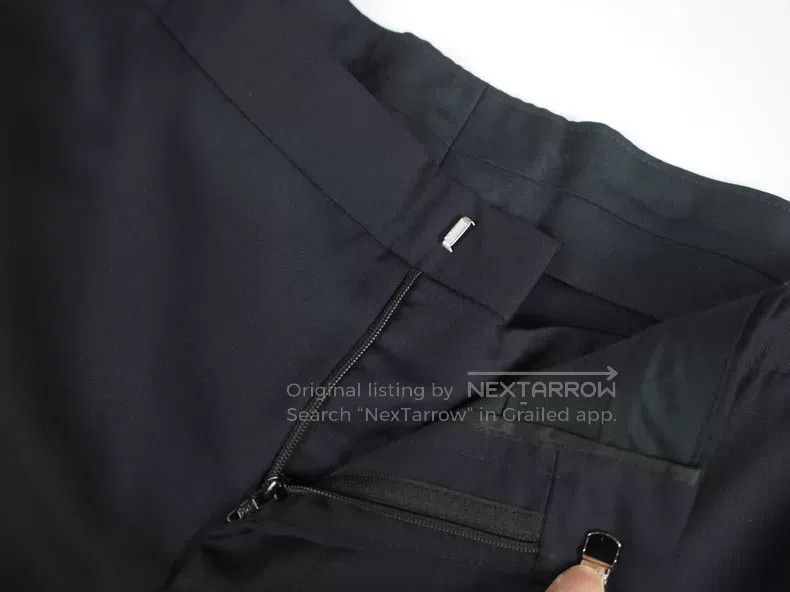 Dior Dior Navy Blue Side Stripe Wool Dress Pants Size US 40 / EU 56 - 3 Thumbnail