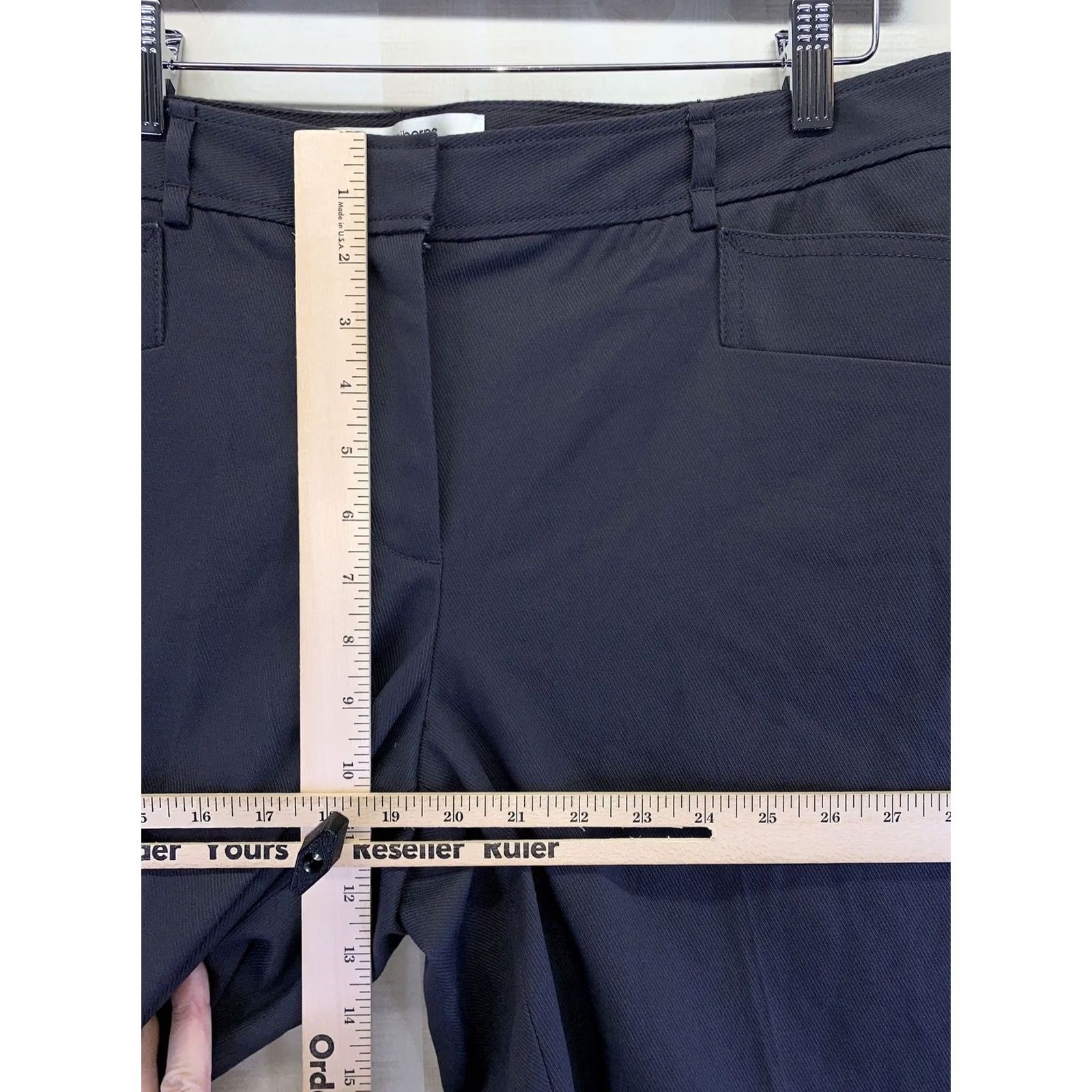 Liz Claiborne Liz Claiborne Jackie Gray Stretch Straight Leg Pants Womens Size 14P NWT-7662 Size 36" / US 14 / IT 50 - 3 Thumbnail