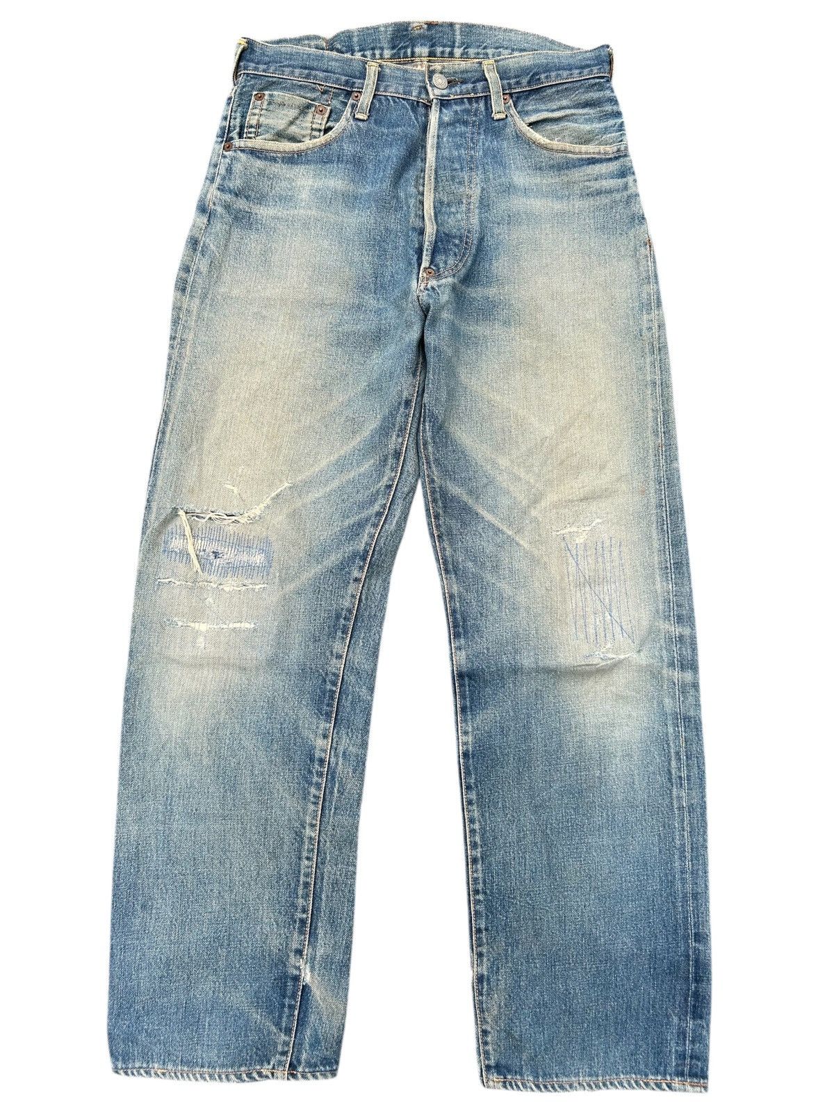 Vintage Evis Selvedge Distressed Denim Jeans