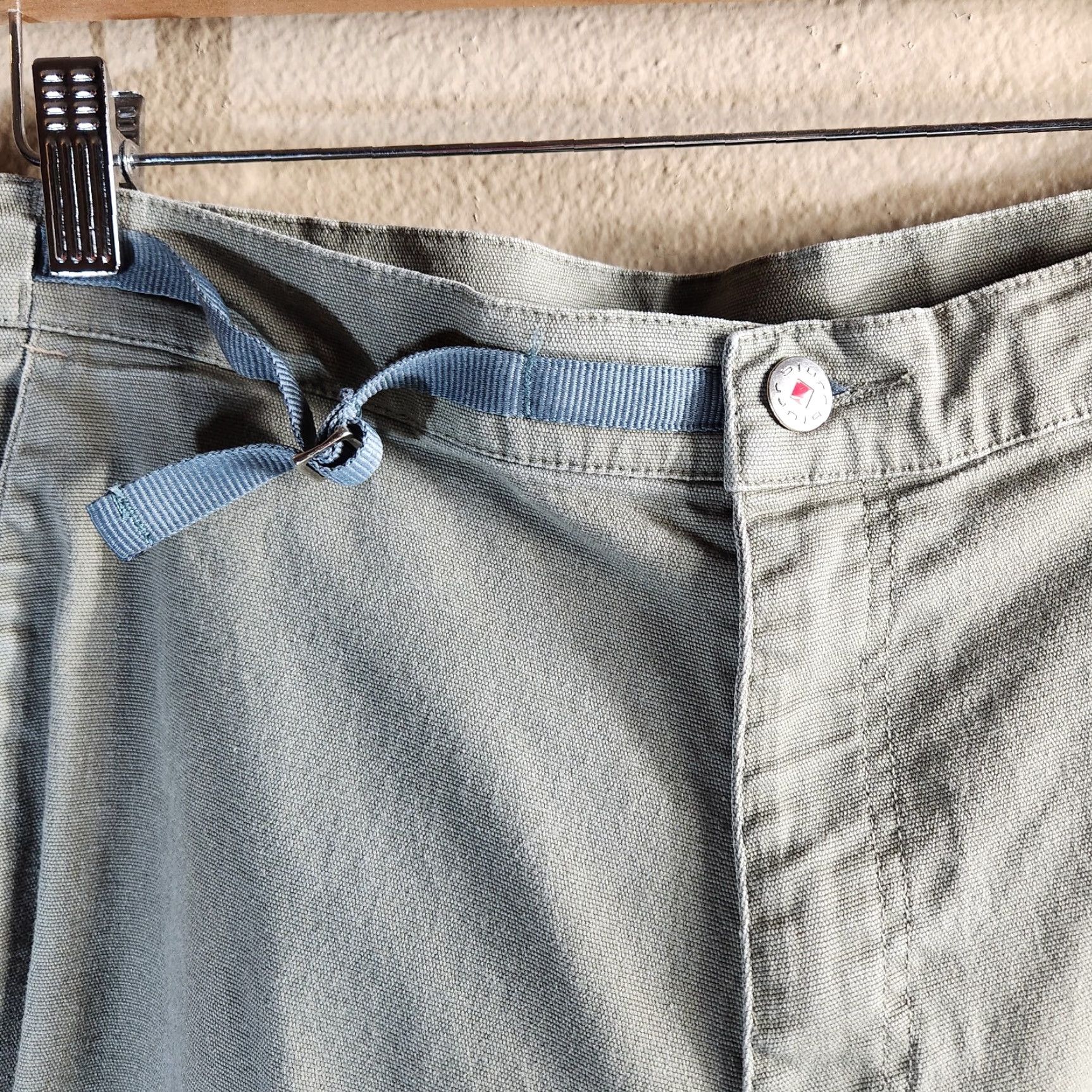 Olive Blurr Womens L Olive Green Camping Utility Workwear Canvas Straight Leg Pants Size 36" / US 14 / IT 50 - 4 Thumbnail