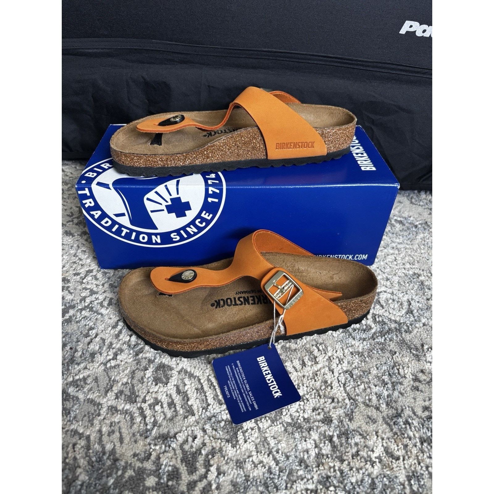 Birkenstock NEW Birkenstock Gizeh Burnt Orange Nubuck