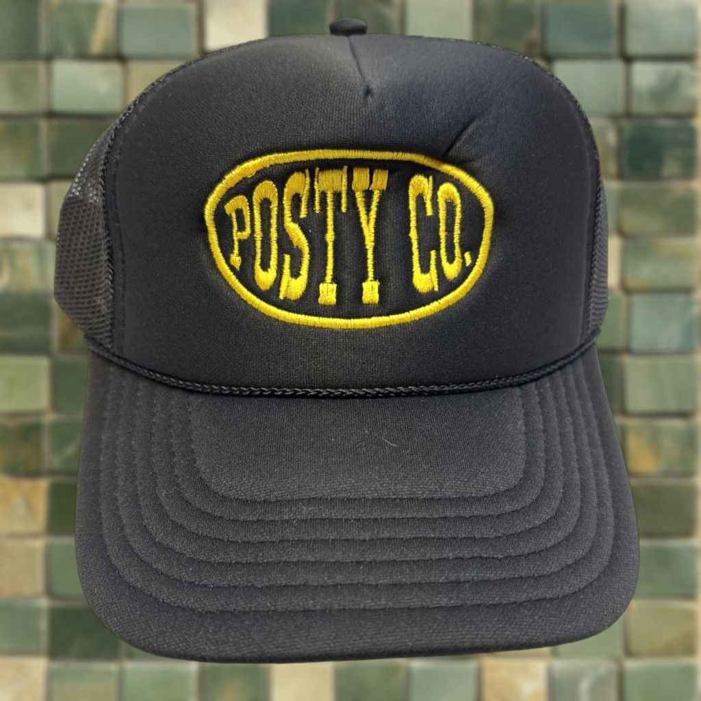 Vintage VINTAGE Post Malone’s Tour Posts Co. Trucker Hat Yellow Embroidered Adjustable NWOT Size ONE SIZE - 1 Thumbnail