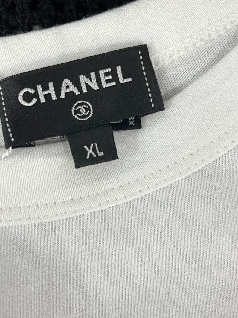 Chanel Chanel Black and white suspender two-piece set hollow doub Size L / US 10 / IT 46 - 4 Thumbnail