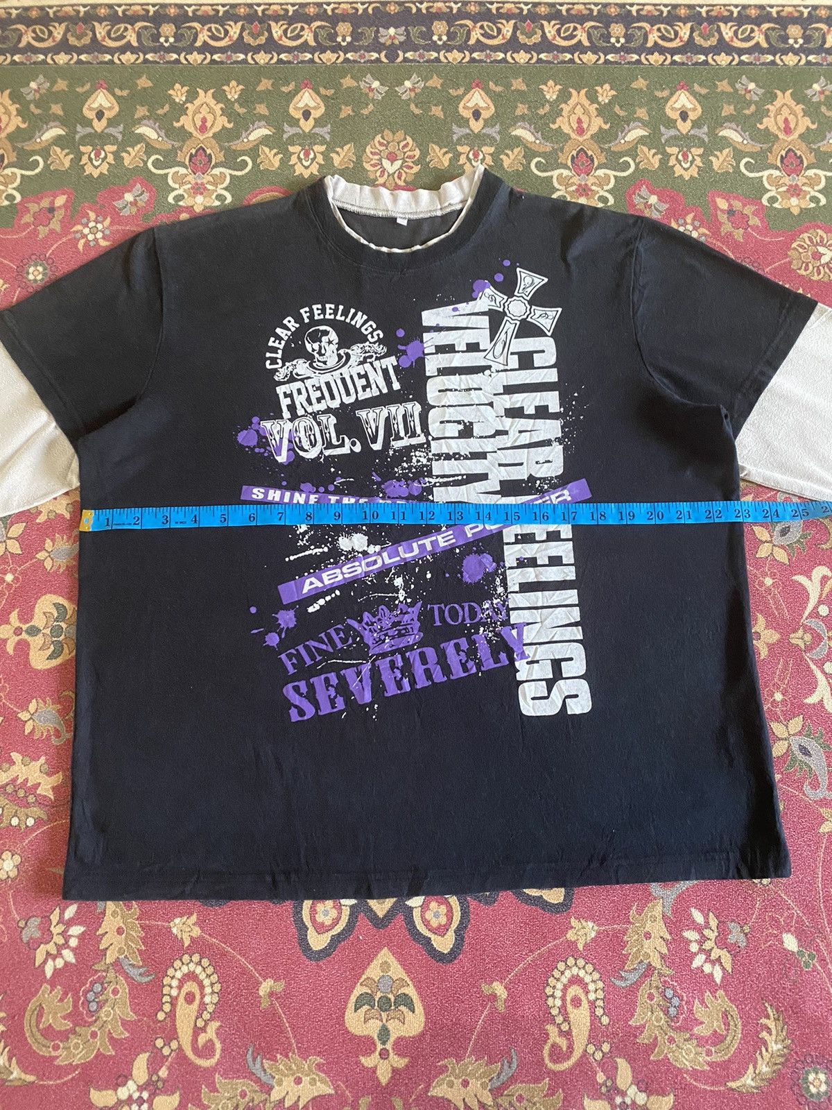 Japanese Brand Japanese Brand Cross Double Layer Long Sleeve T-Shirt Size US L / EU 52-54 / 3 - 8 Thumbnail