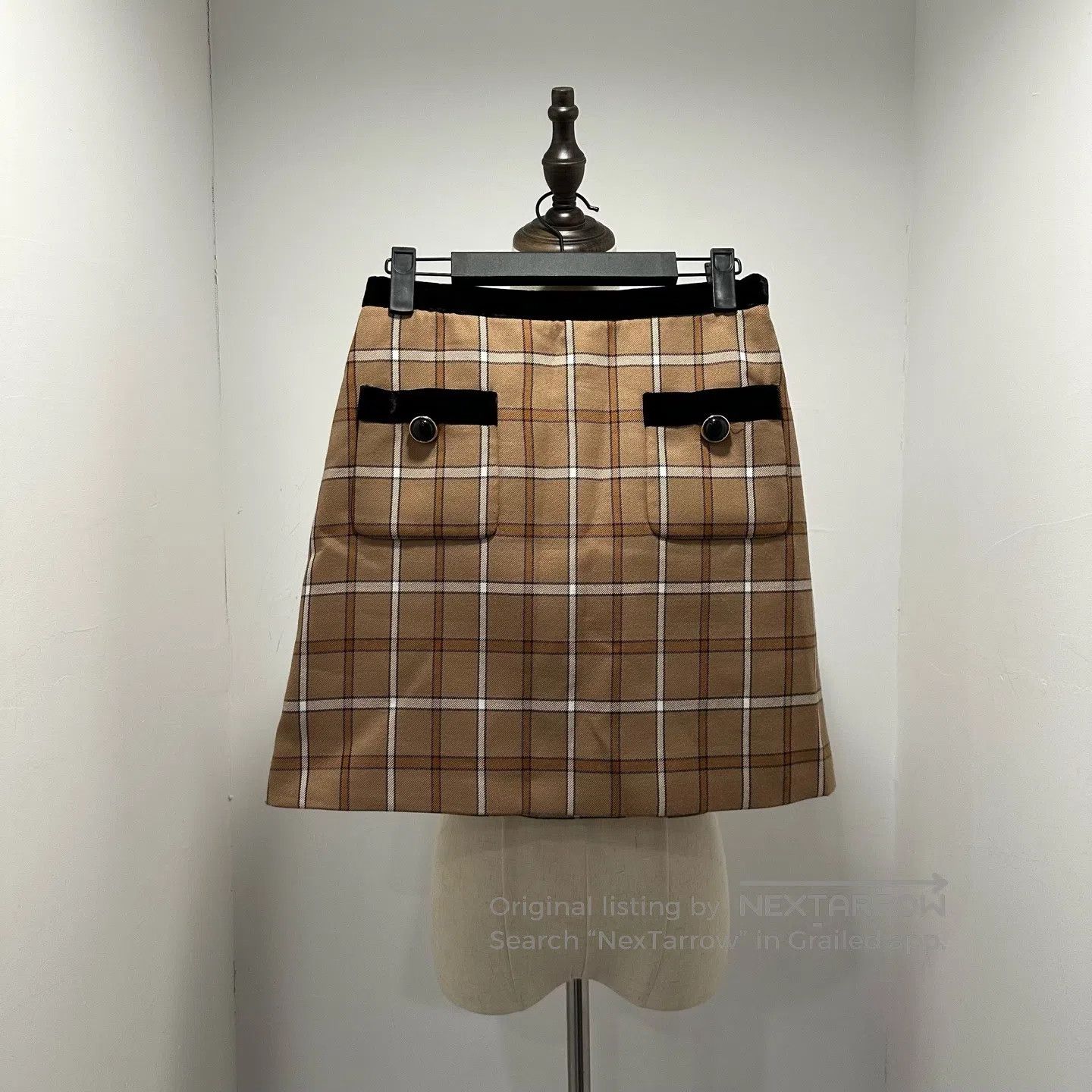 Miu Miu Miu Miu Plaid Skirt| Size 37" - 1 Thumbnail