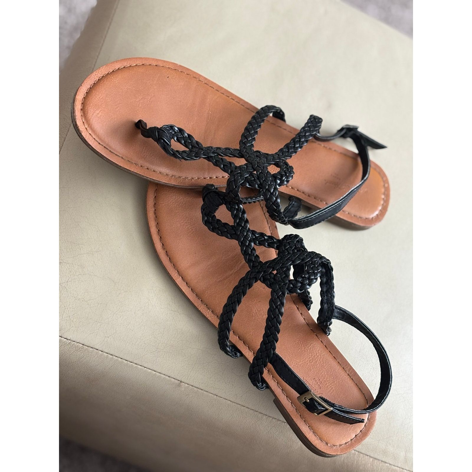 The Unbranded Brand Universal Thread Criss-Cross Braided Sandals Size 8.5 Size US 8.5 / IT 38.5 - 2 Thumbnail