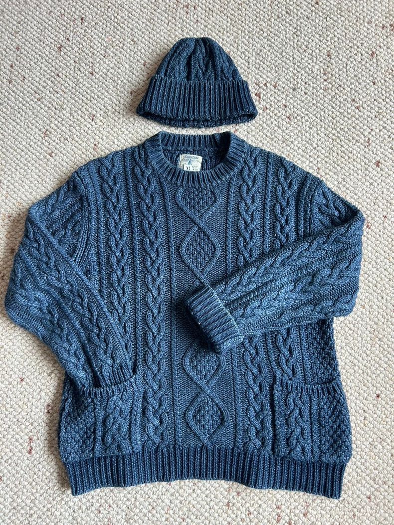 The Real McCoy's The Real McCoy Indigo Dyed Sweater + Indigo Dyed Beanie Size US M / EU 48-50 / 2 - 1 Thumbnail
