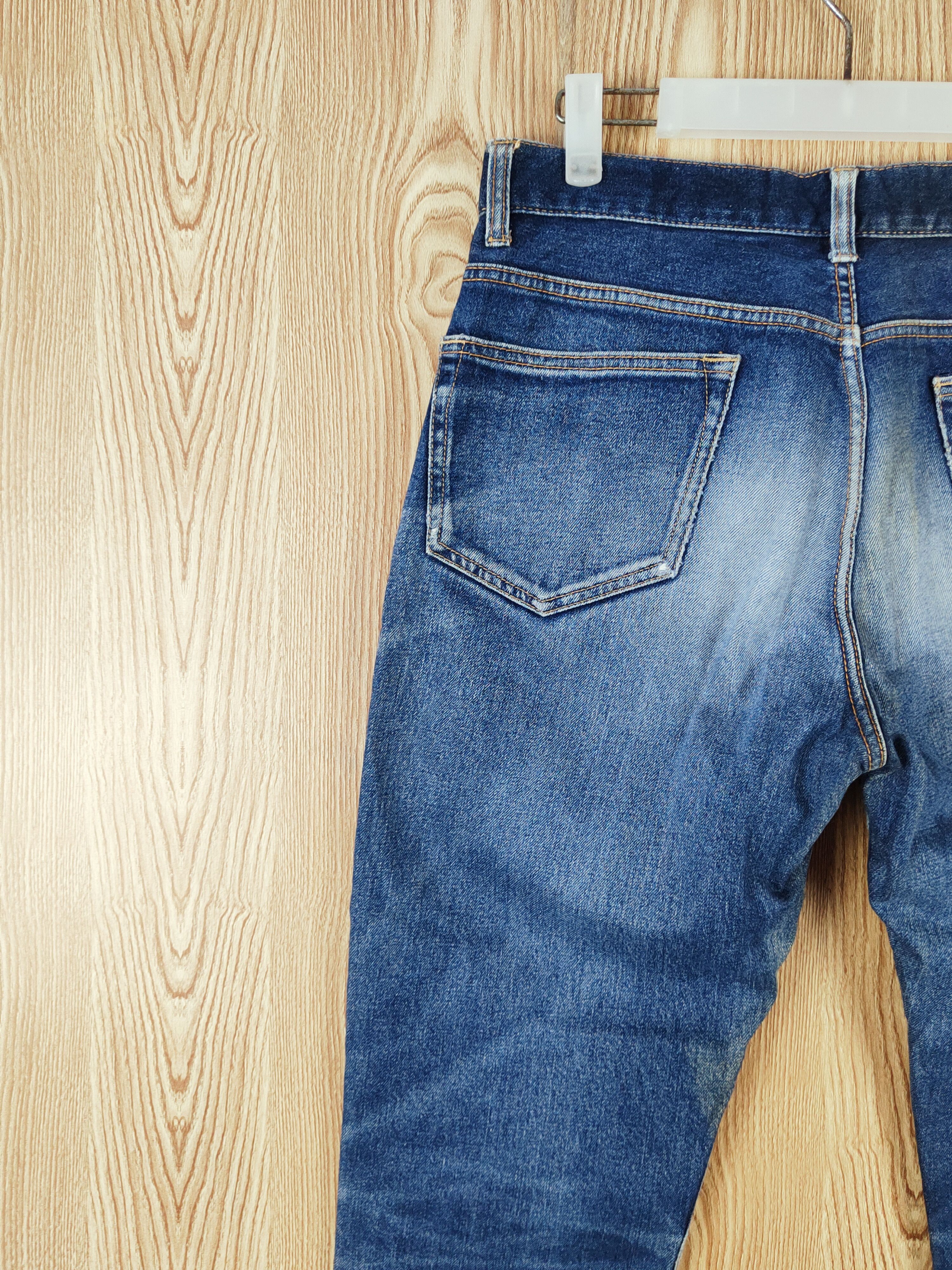 Japanese Brand Navy Dark Blue Distressed Ripped Jeans #W608 Size 30" / US 8 / IT 44 - 9 Thumbnail