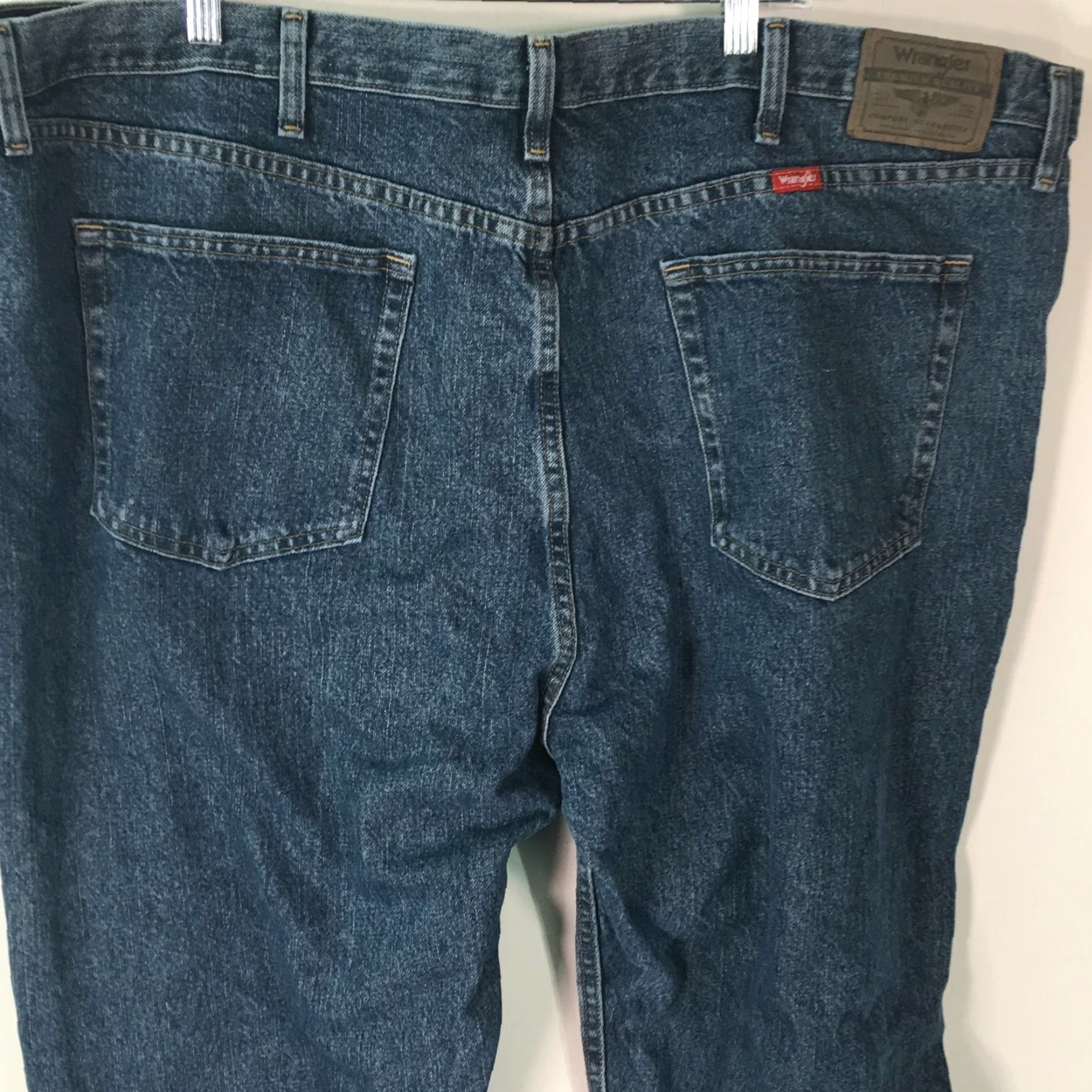Wrangler Wrangler Mens Casual Regular Jeans Blue 48X30 Regular 100% Cotton Denim Straight Belt Loops 5-Pocket Rustler by Wrangler Mens Jeans blue Regular 48X30 Size US 32 / EU 48 - 3 Thumbnail