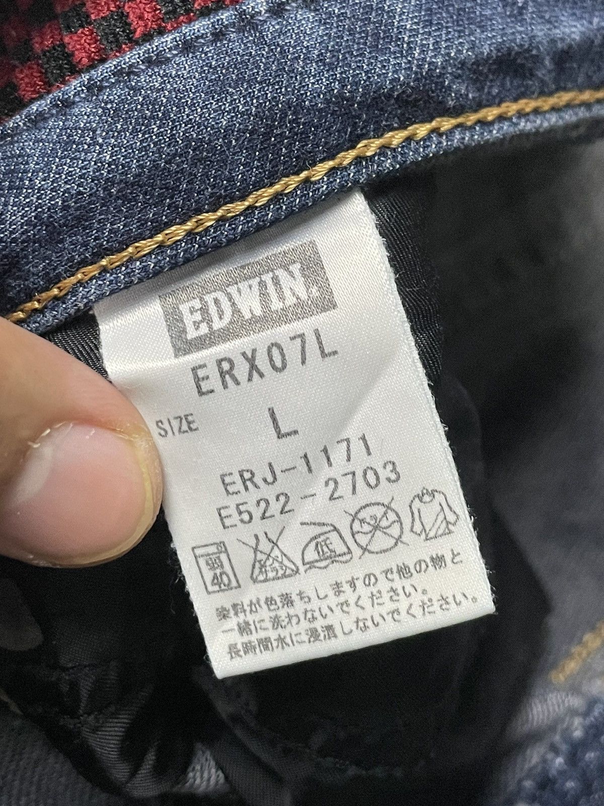 Edwin × Japanese Brand × Vintage Vintage EDWIN Straight Cut Jeans (83) Size US 34 / EU 50 - 8 Thumbnail