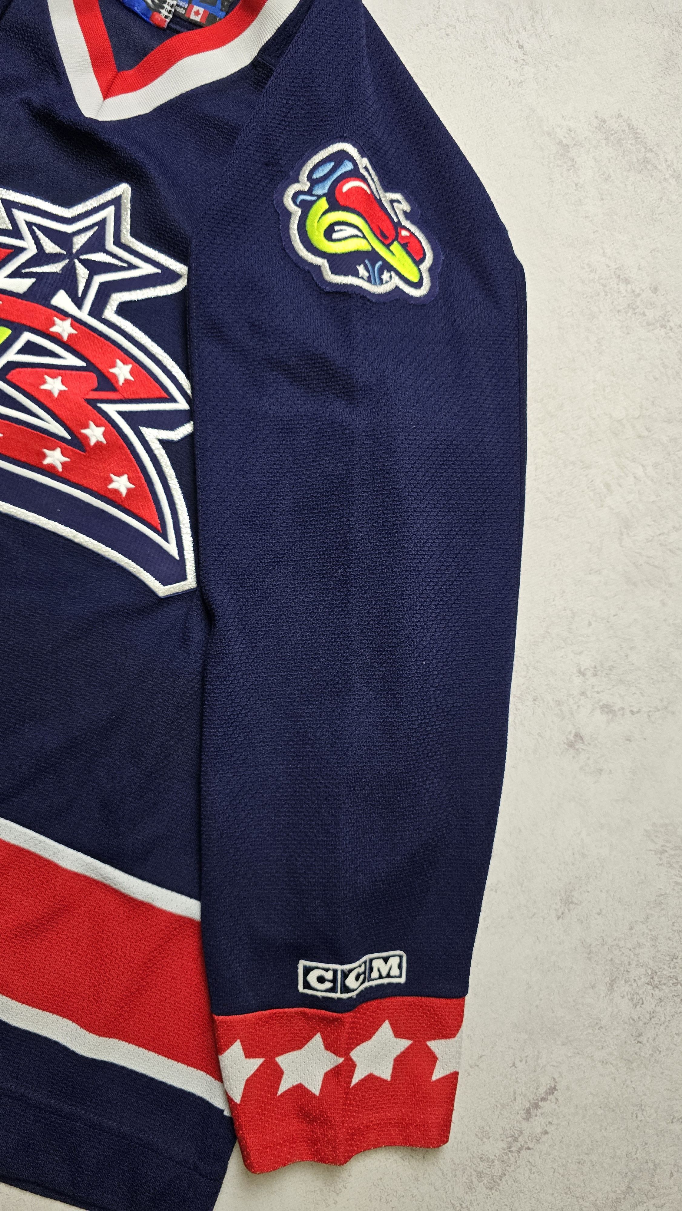 Ccm VINTAGE CCM COLUMBUS BLUE JACKETS Ice Hockey NHL Hockey Size US XL / EU 56 / 4 - 10 Thumbnail