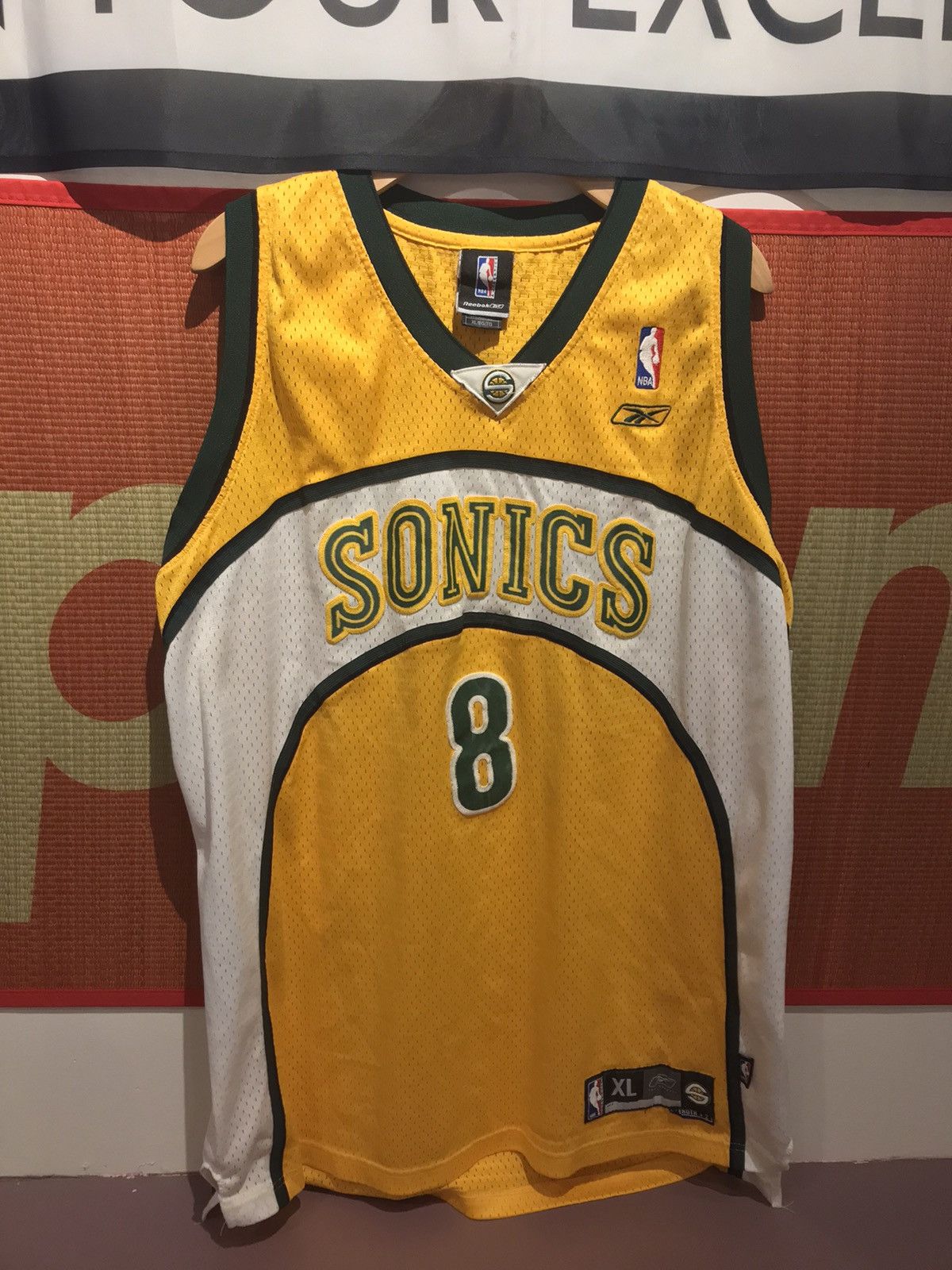 Vintage 2003 vintage retro Seattle super sonics 8 ridnour nba jersey ...