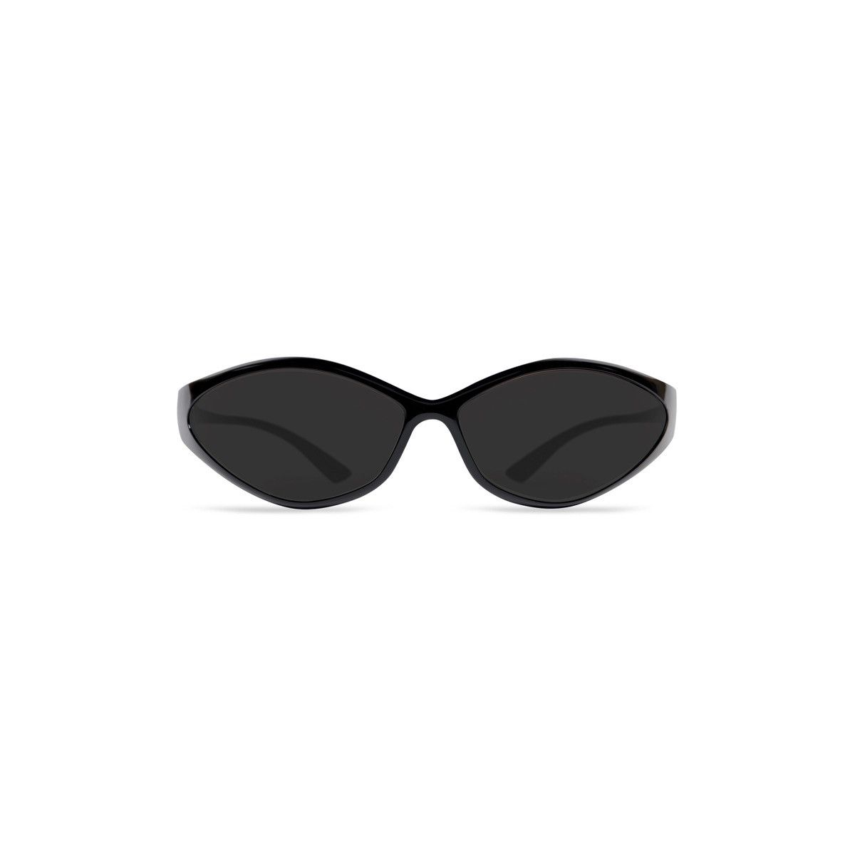 image of Balenciaga 90's Oval Sunglasses In Black, Men's