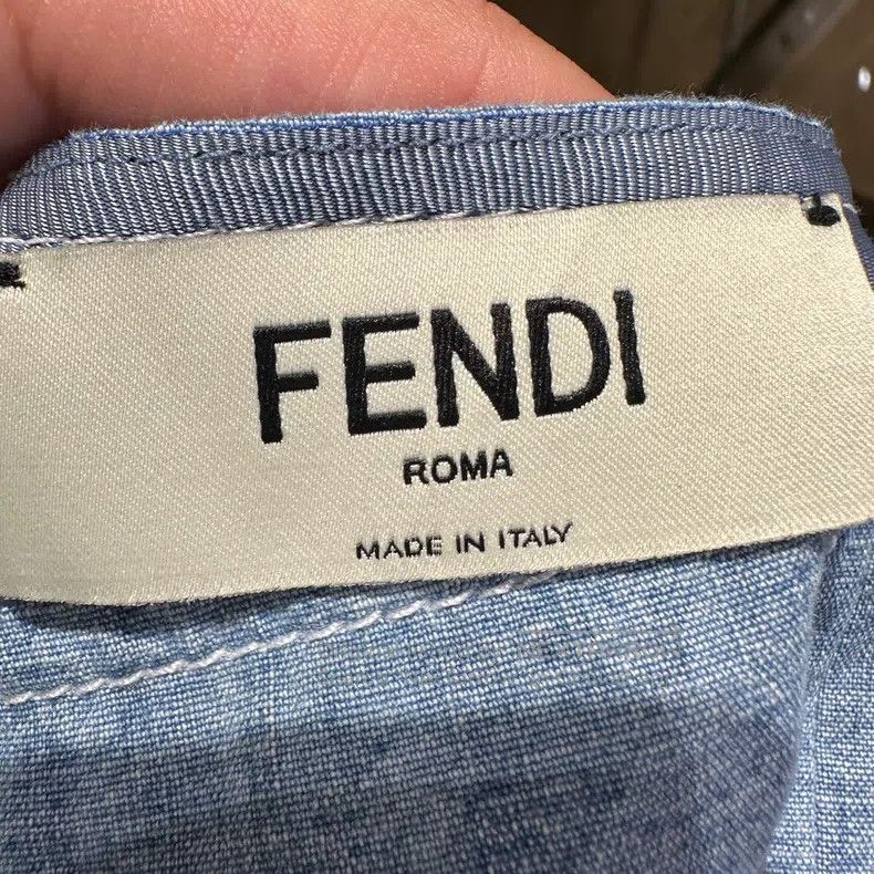 Fendi Fendi Double F Embroidered Denim Skirt Size 26" / US 2 / IT 38 - 3 Thumbnail
