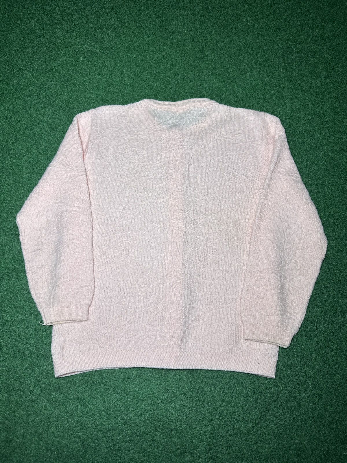 Vintage Vtg 80s Cuddle knit Pink 17x24 XS Cardigan Grandma Sweater Size XS / US 0-2 / IT 36-38 - 3 Thumbnail
