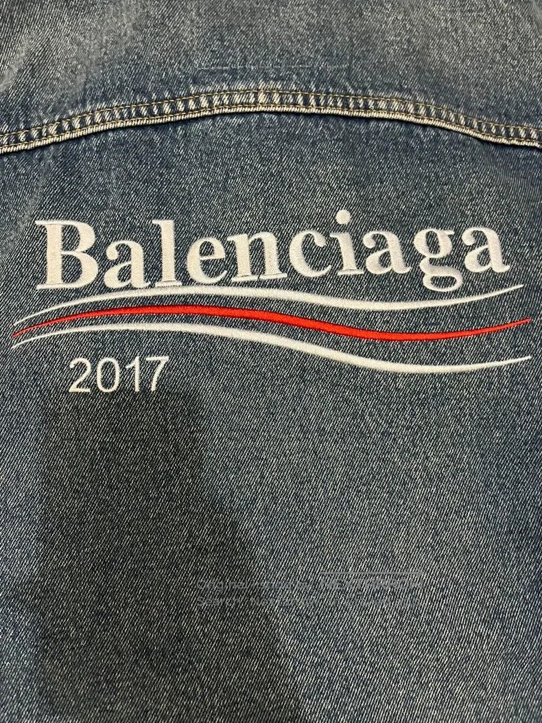 Balenciaga Balenciaga Blue Coke Logo Denim Jacket Size US S / EU 44-46 / 1 - 3 Thumbnail