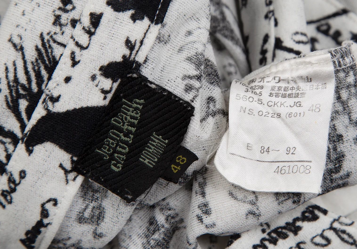Jean Paul Gaultier Snap Button Shirt in Black and White, Size 48 Size US M / EU 48-50 / 2 - 18 Thumbnail