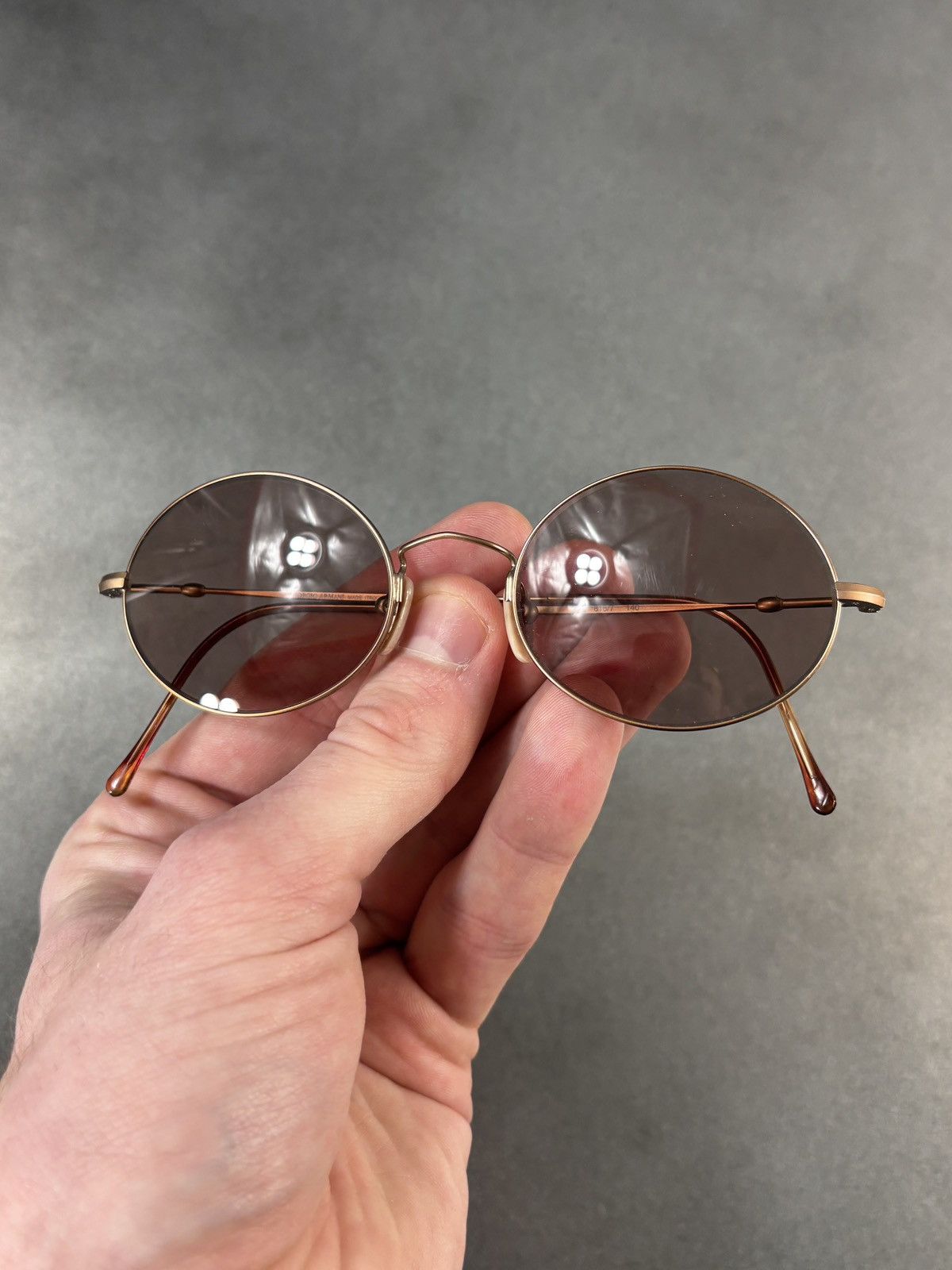 Giorgio Armani 1990s Giorgio Armani Sunglasses 642 Vintage Oval Old Money Size ONE SIZE - 4 Thumbnail