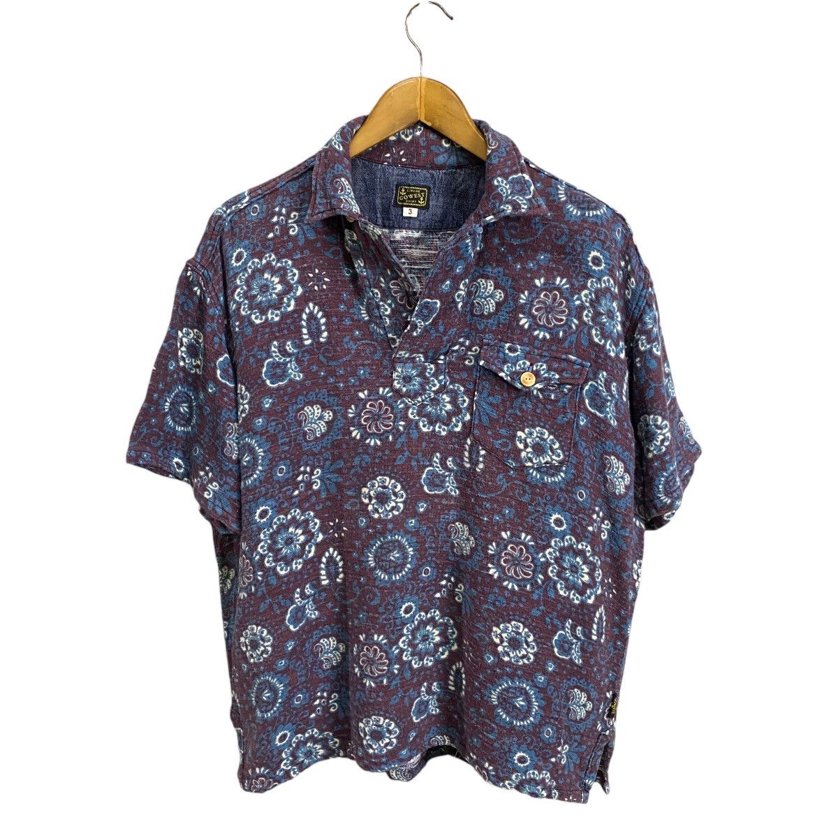 Japanese Brand Gowest Hawaiian shirt overprint single pocket Size US L / EU 52-54 / 3 - 1 Thumbnail
