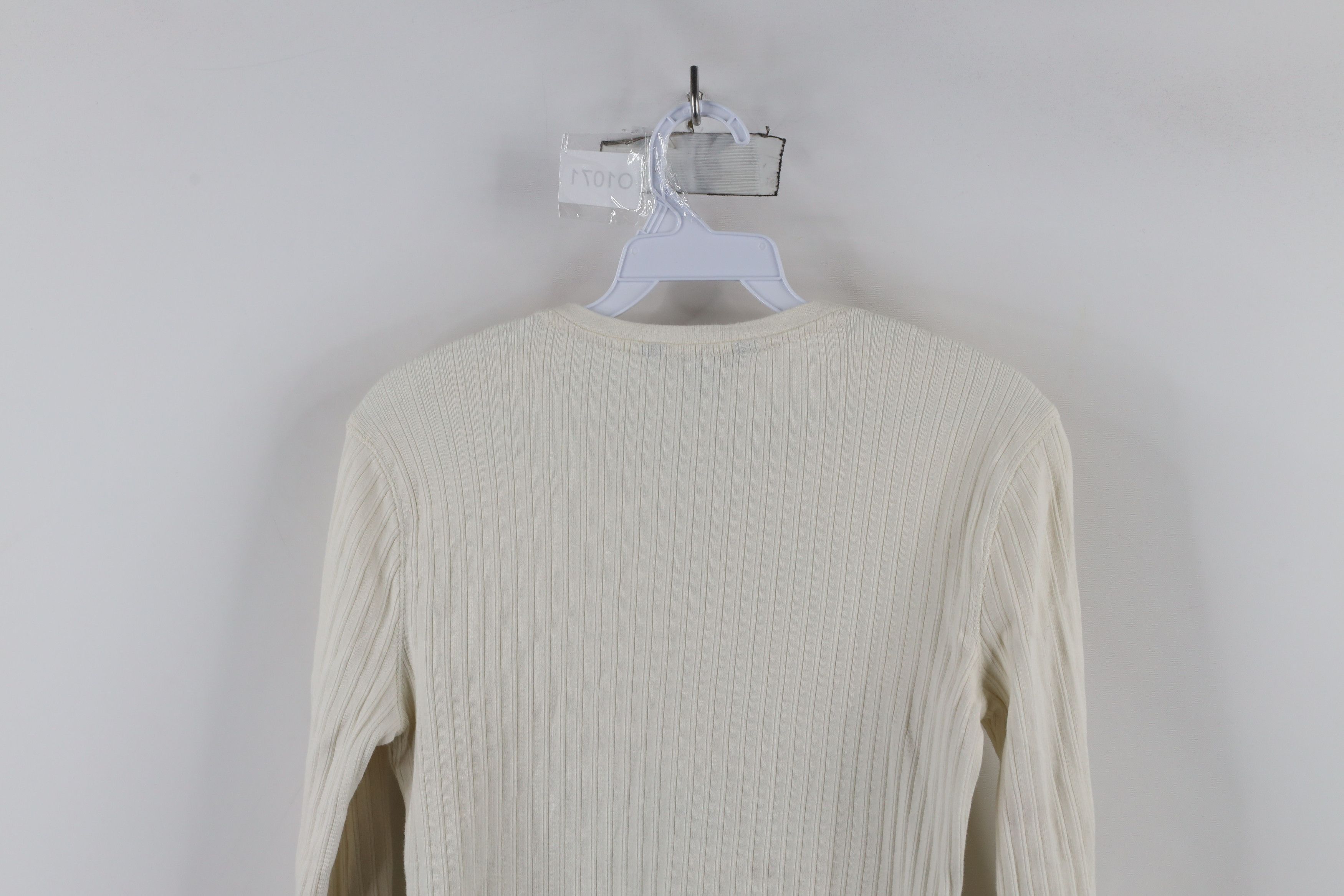 Ralph Lauren × Vintage Vintage 90s Y2K Ralph Lauren Ribbed Knit Fairy T-Shirt Cream Size S / US 4 / IT 40 - 12 Thumbnail