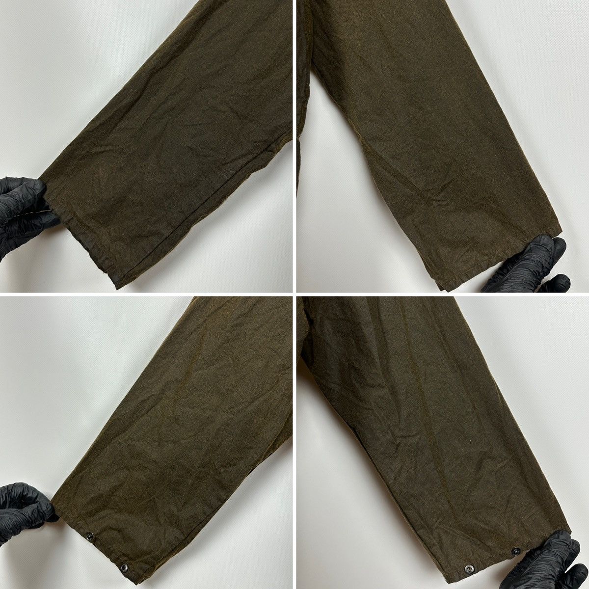 Barbour Vintage Barbour Waxed Durham Olive Green Coat Jacket Size US M / EU 48-50 / 2 - 14 Thumbnail