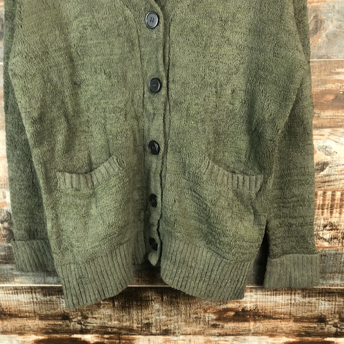 Vintage DL Gorge Green Cardigan Knitwear #C328 Size US L / EU 52-54 / 3 - 6 Thumbnail